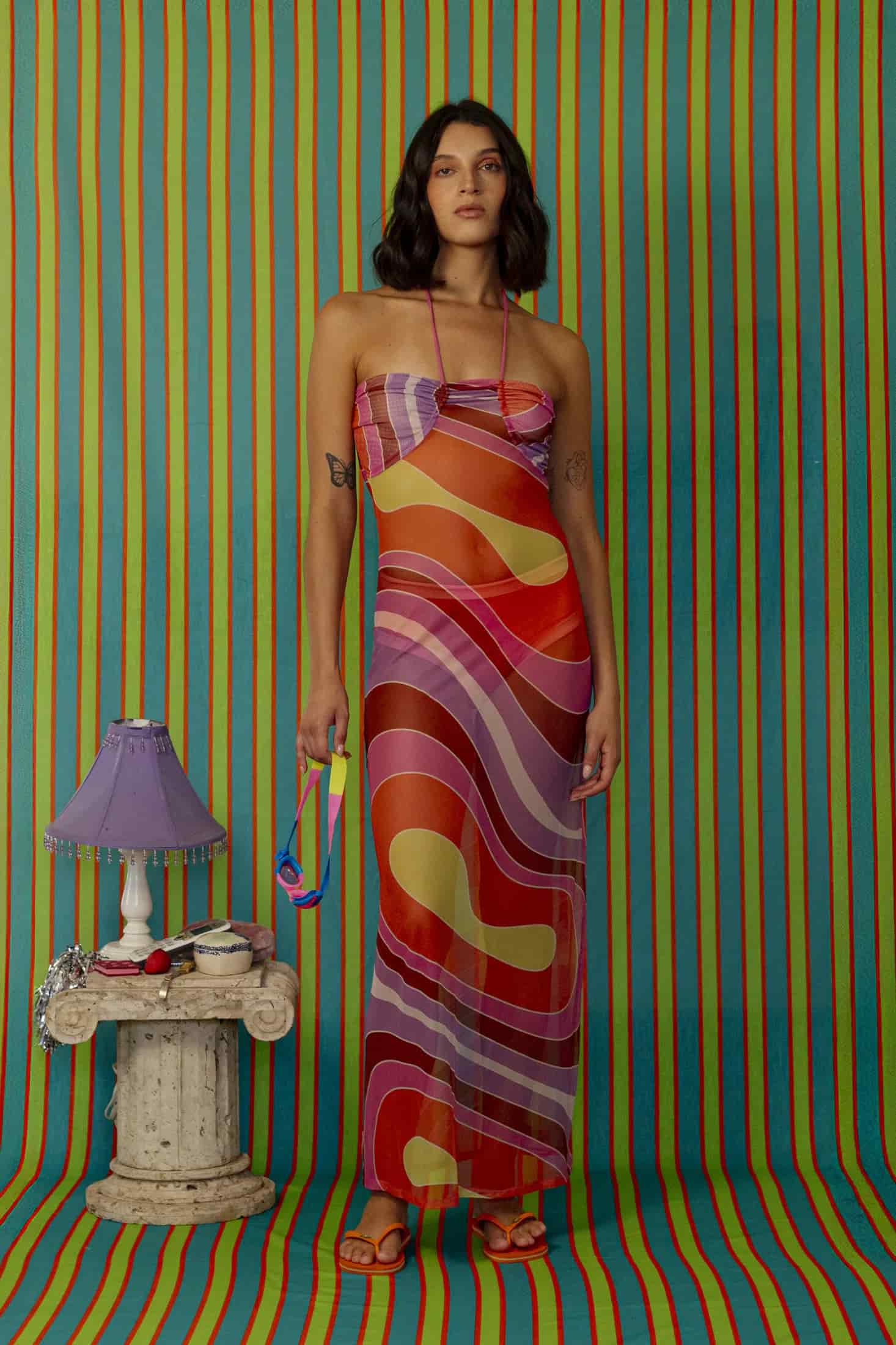 Aura Mesh Dress - miniatura 1