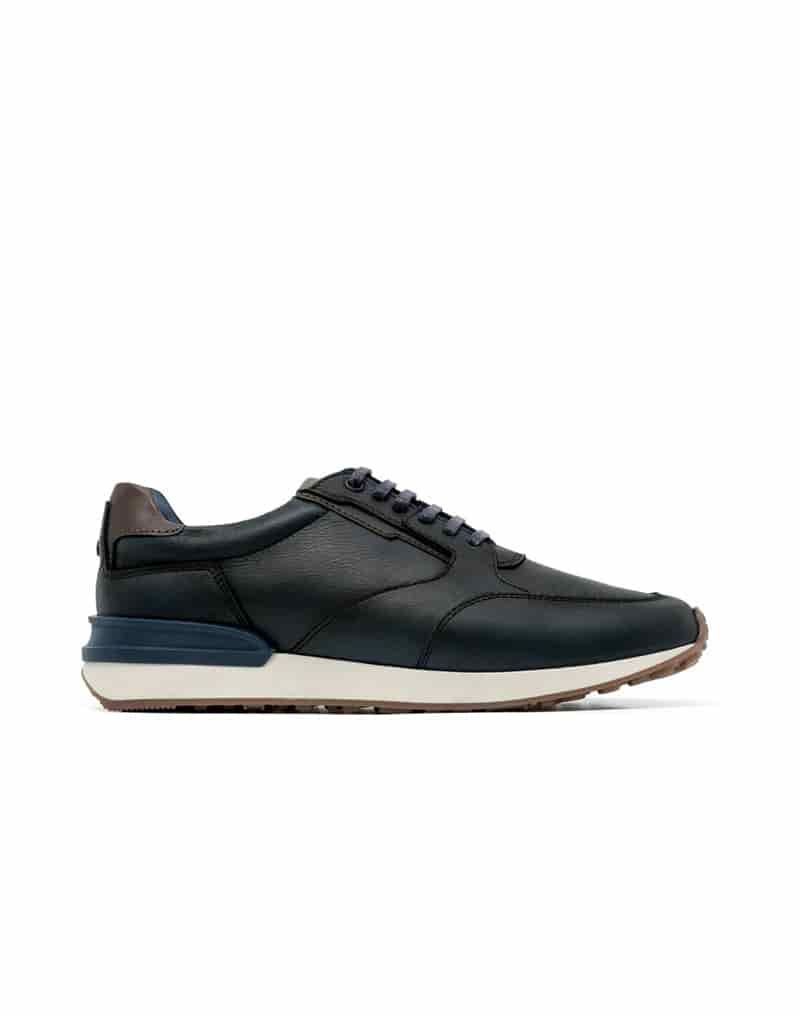 Zapato deportivo de cuero y apliques al contraste para hombre REF MICH24 - miniatura 2
