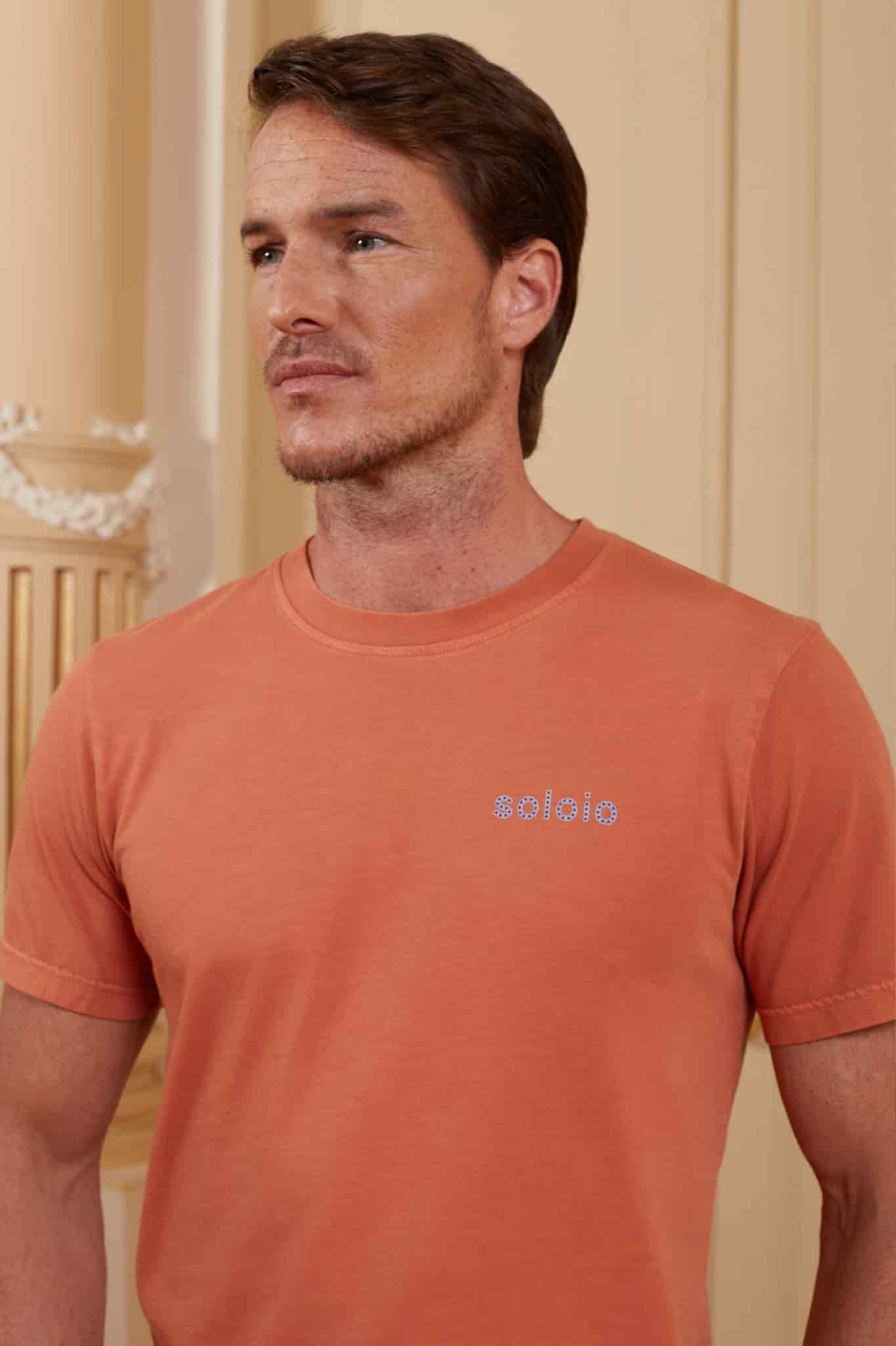 Men's cotton t-shirt orange musas - miniatura 4