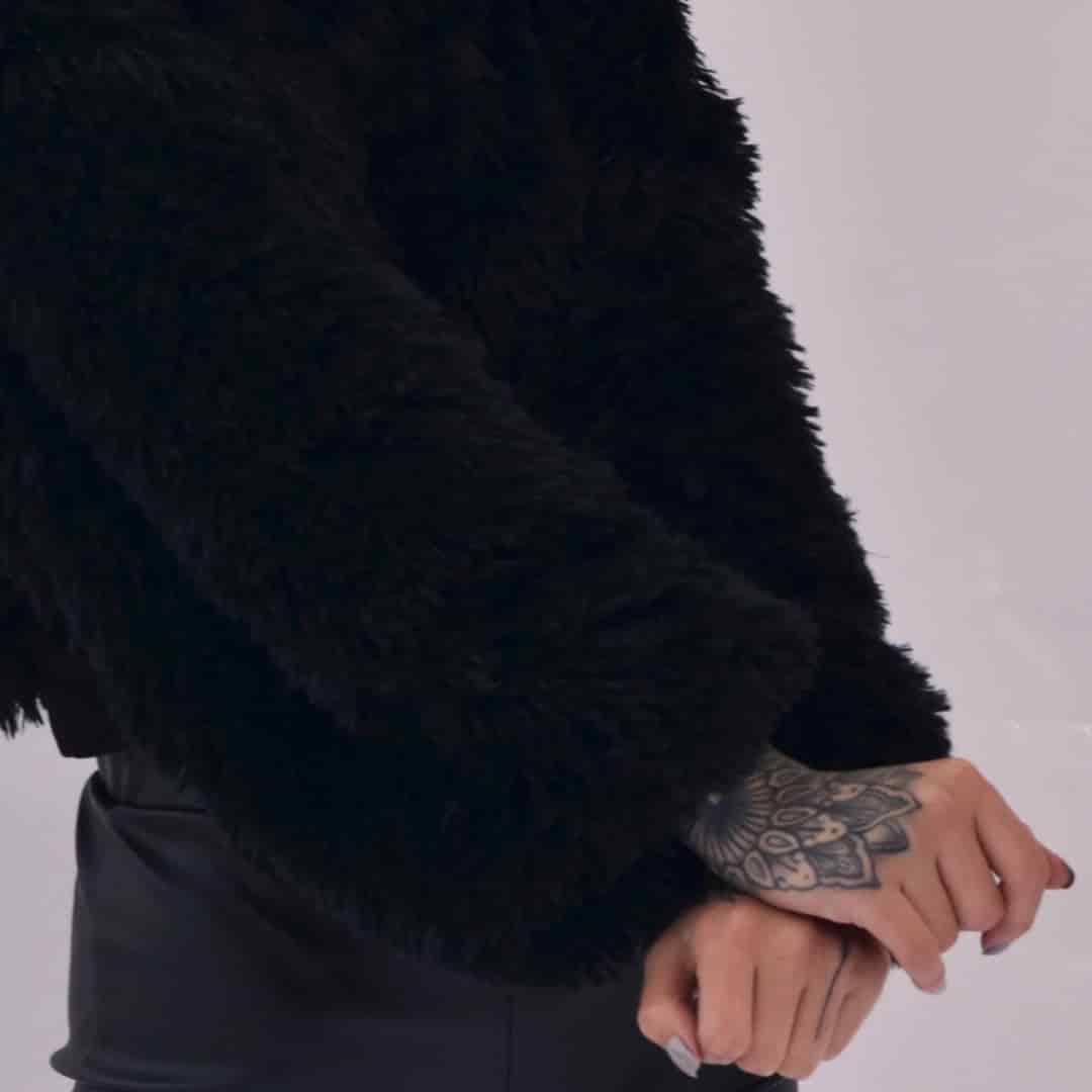 Buzo Peluche Negro - miniatura 2