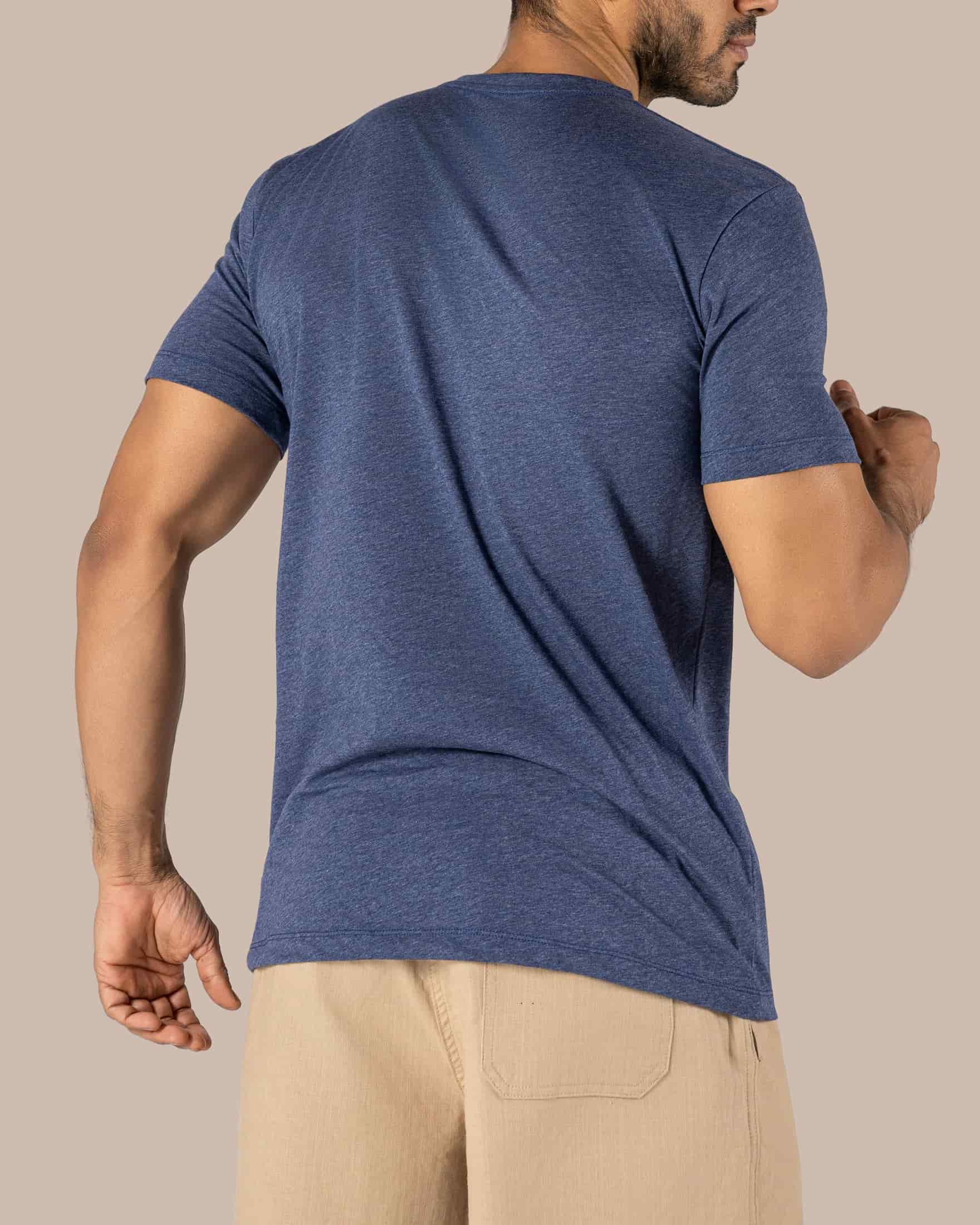 Camiseta Cuello Redondo Algodón Parma Azul X2 - miniatura 2