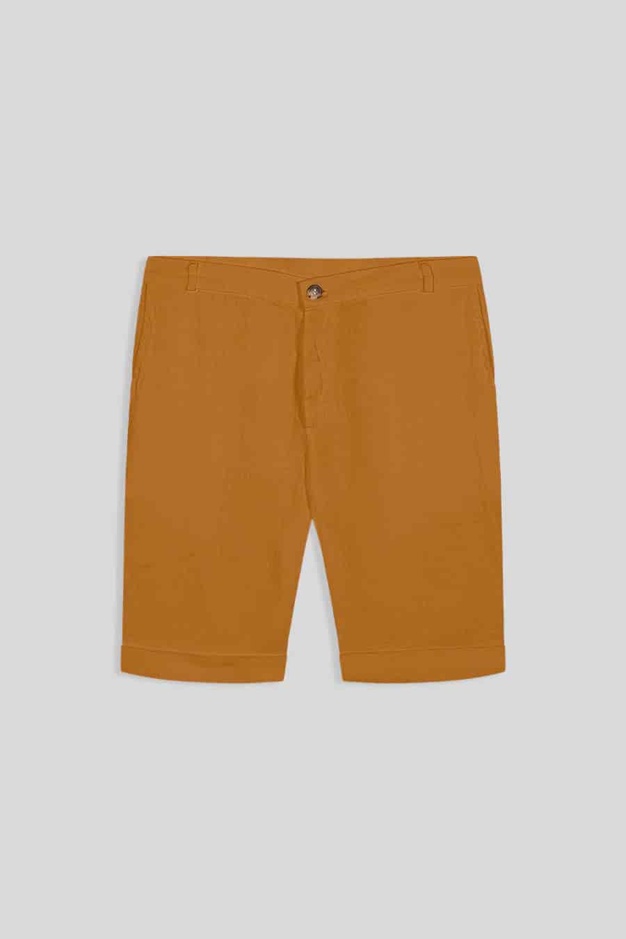Men's linen bermuda sudan brown - miniatura 1