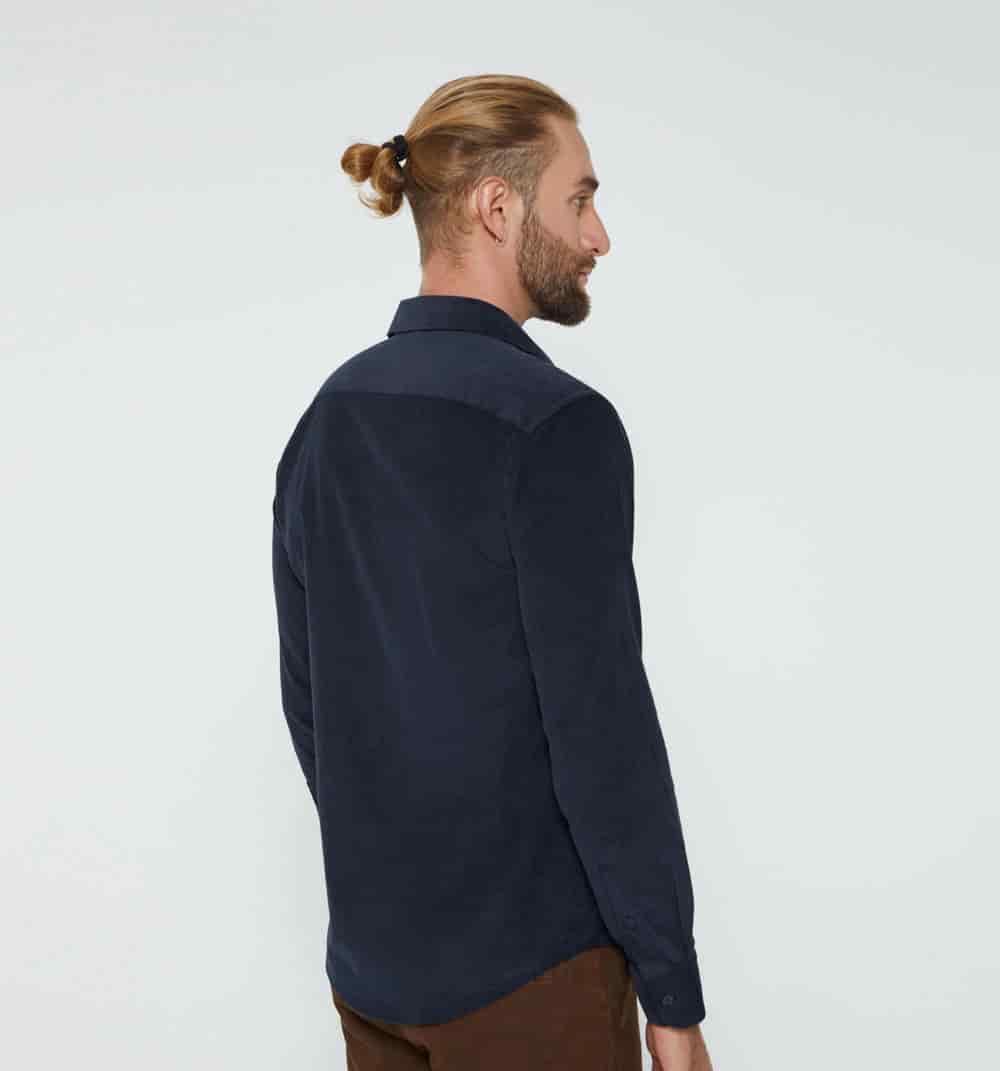 Camisa para hombre  con tela corduroy - miniatura 12