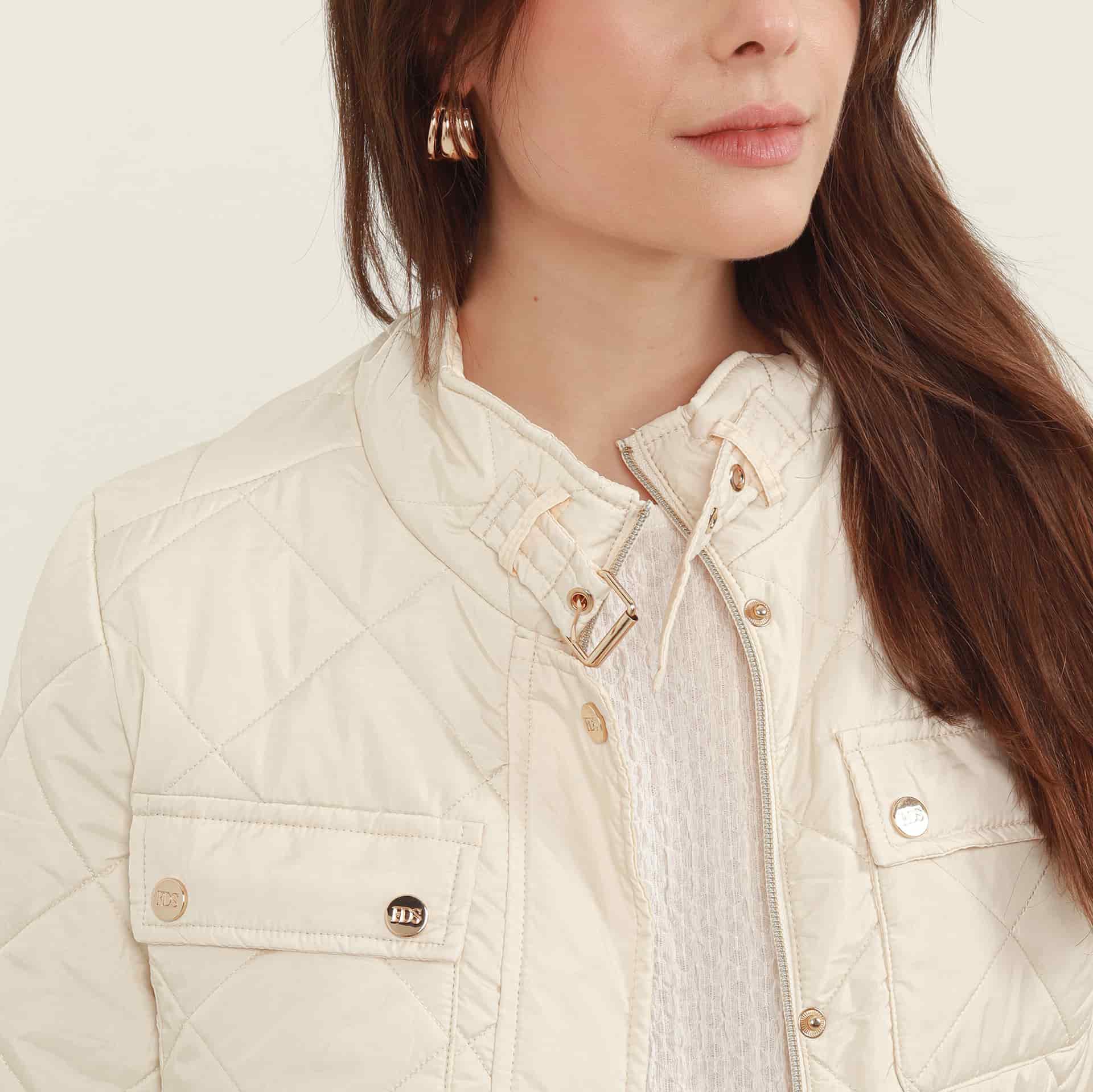 Chaqueta larga acolchada con ajuste en cintura - miniatura 11
