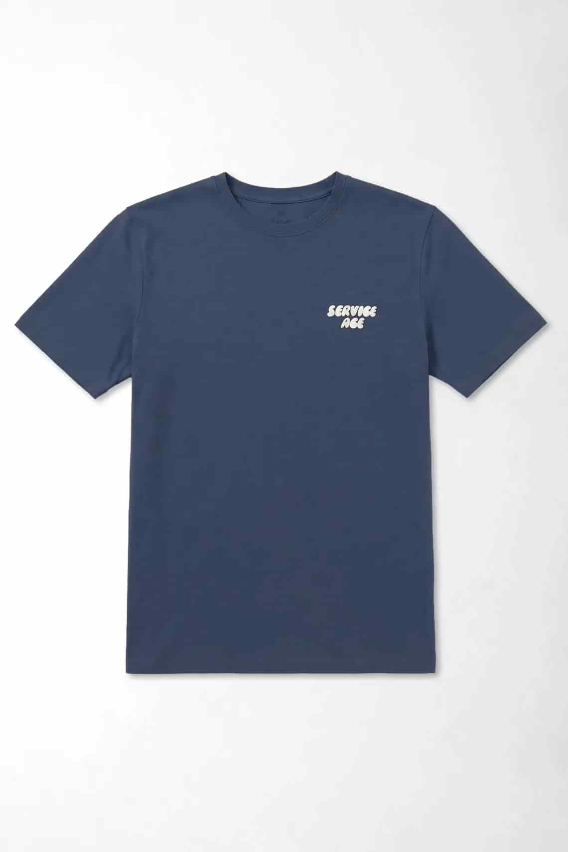 Camiseta gráfica regular con Service Ace en mezcla de algodón azul marino para hombre - miniatura 1