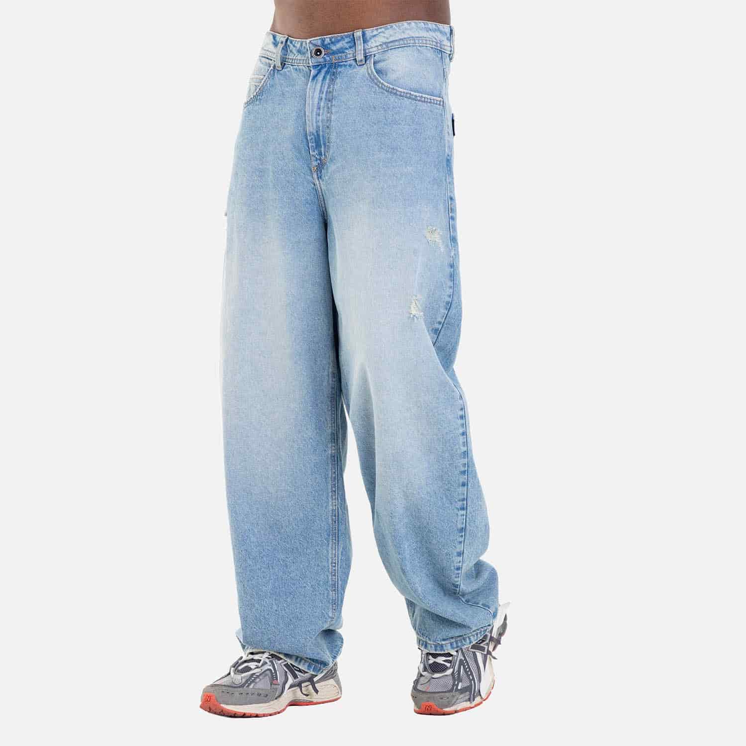Cow Barrel Fit Denim Light Blue - miniatura 10