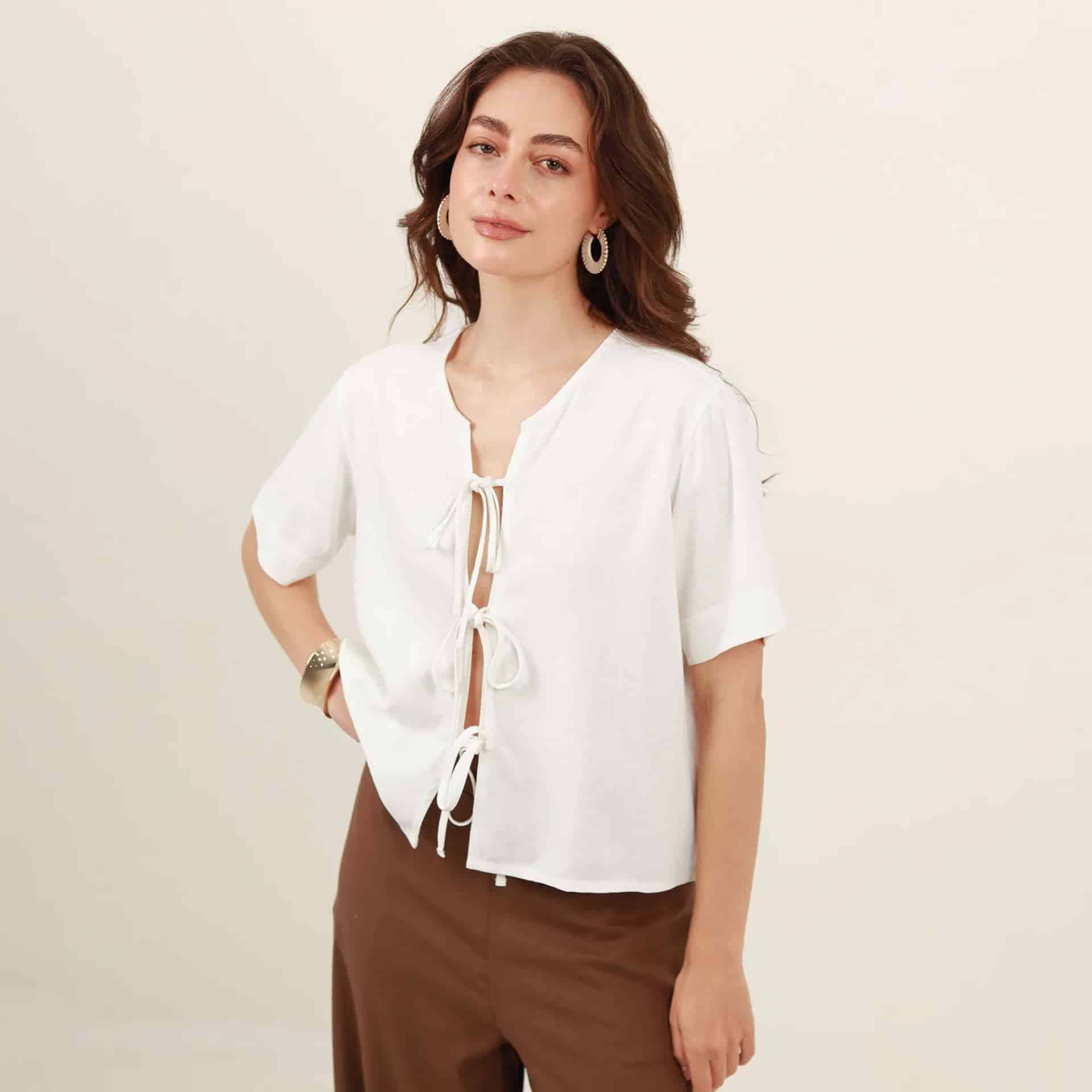 Blusa Escote Redondo  Manga Corta - miniatura 4