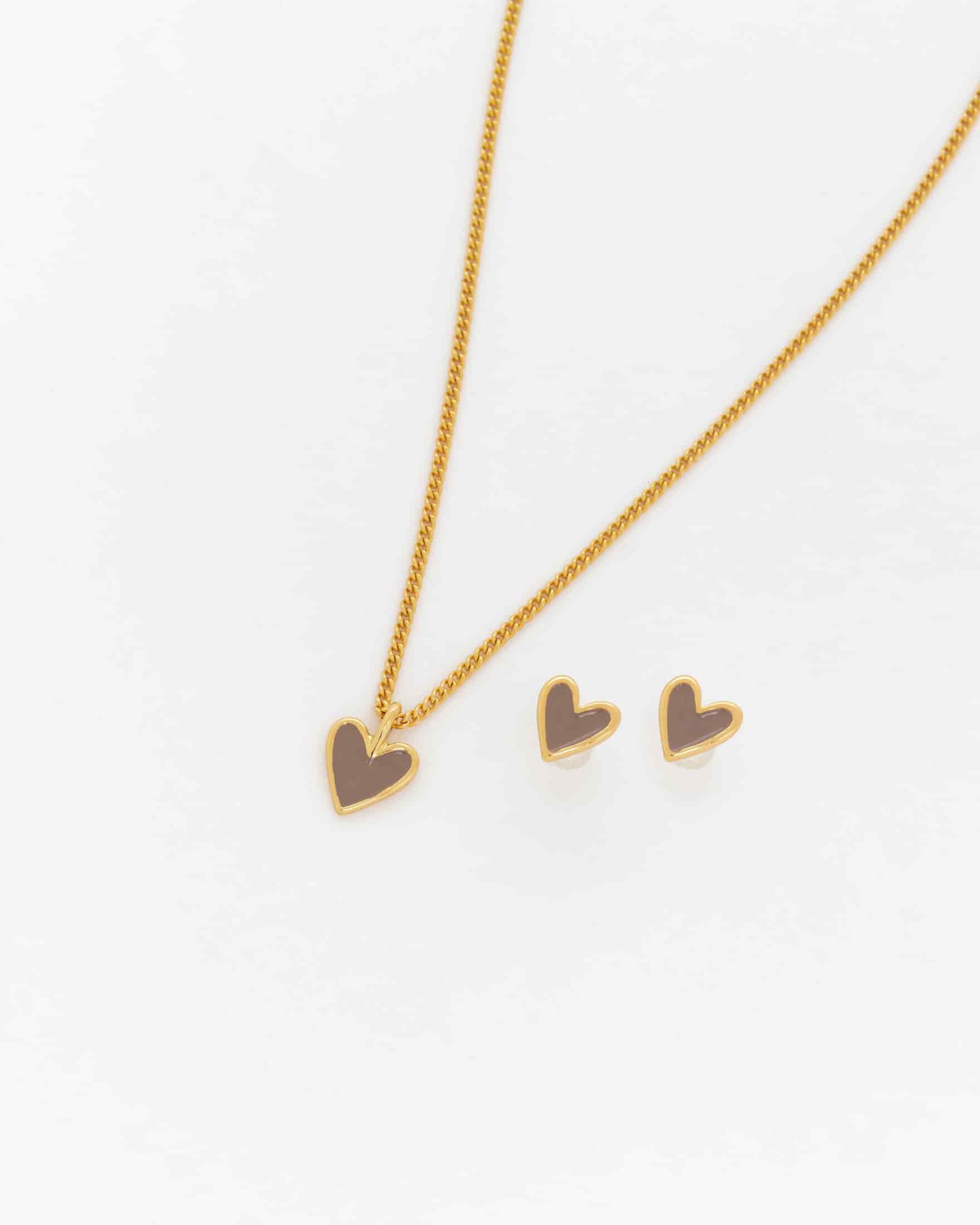 Set Cadena + Aretes Corazón - miniatura 2