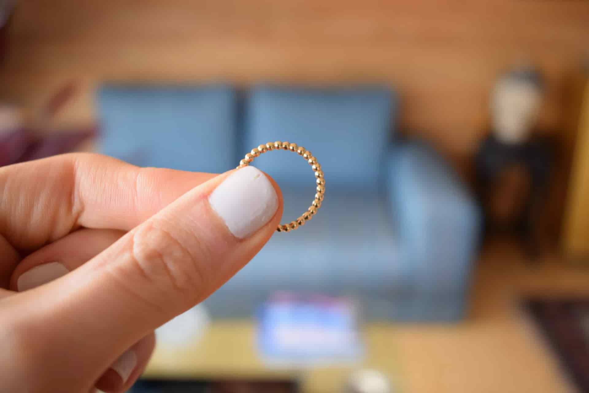 Anillo Bolitas Oro 18K - miniatura 1