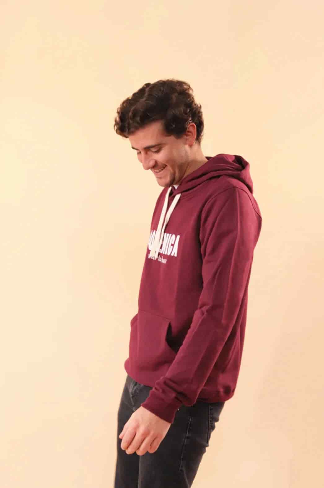 HOODIE DOMENICA VINOTINTO - UNISEX - miniatura 4