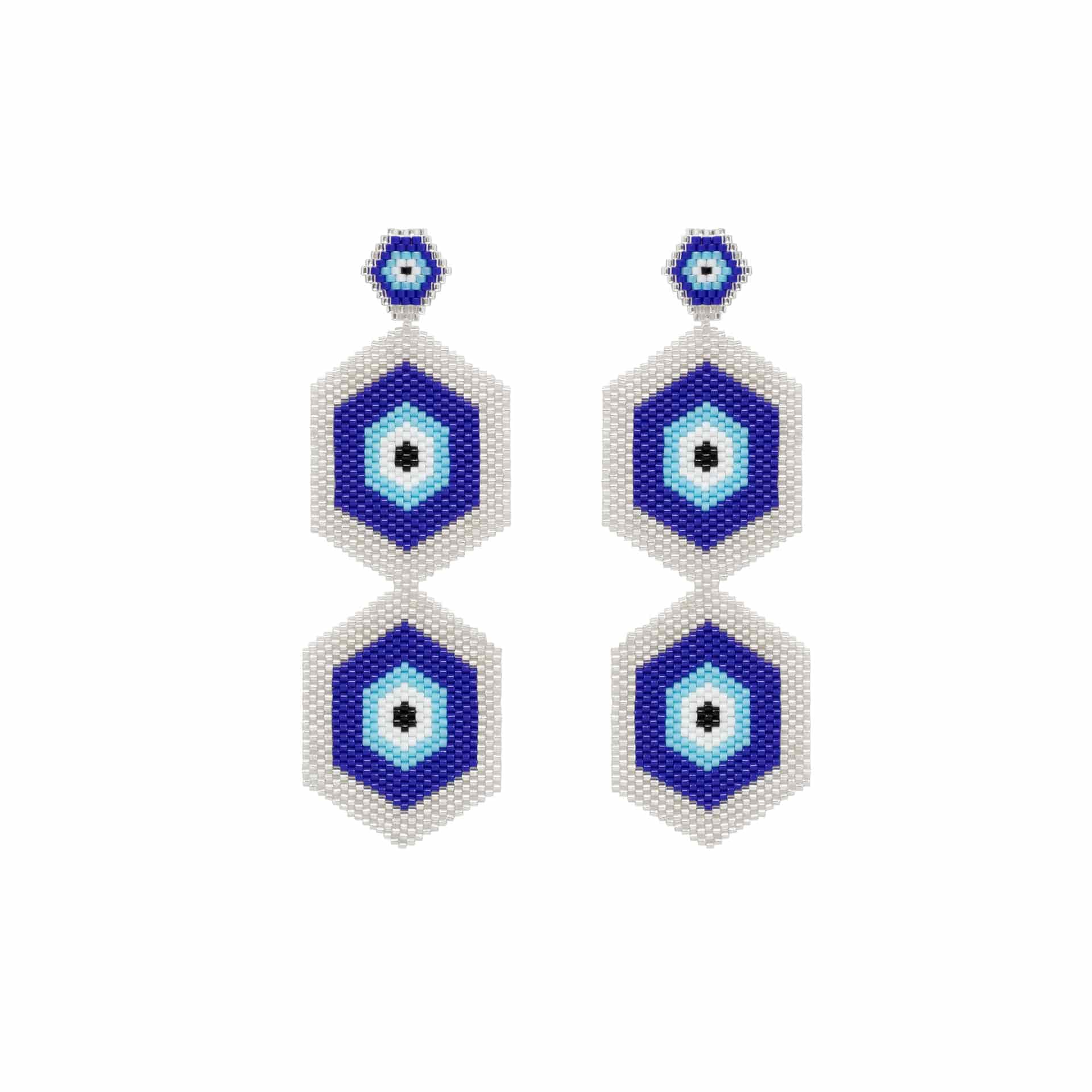 Aretes Poeta Mar Plateado - miniatura 1
