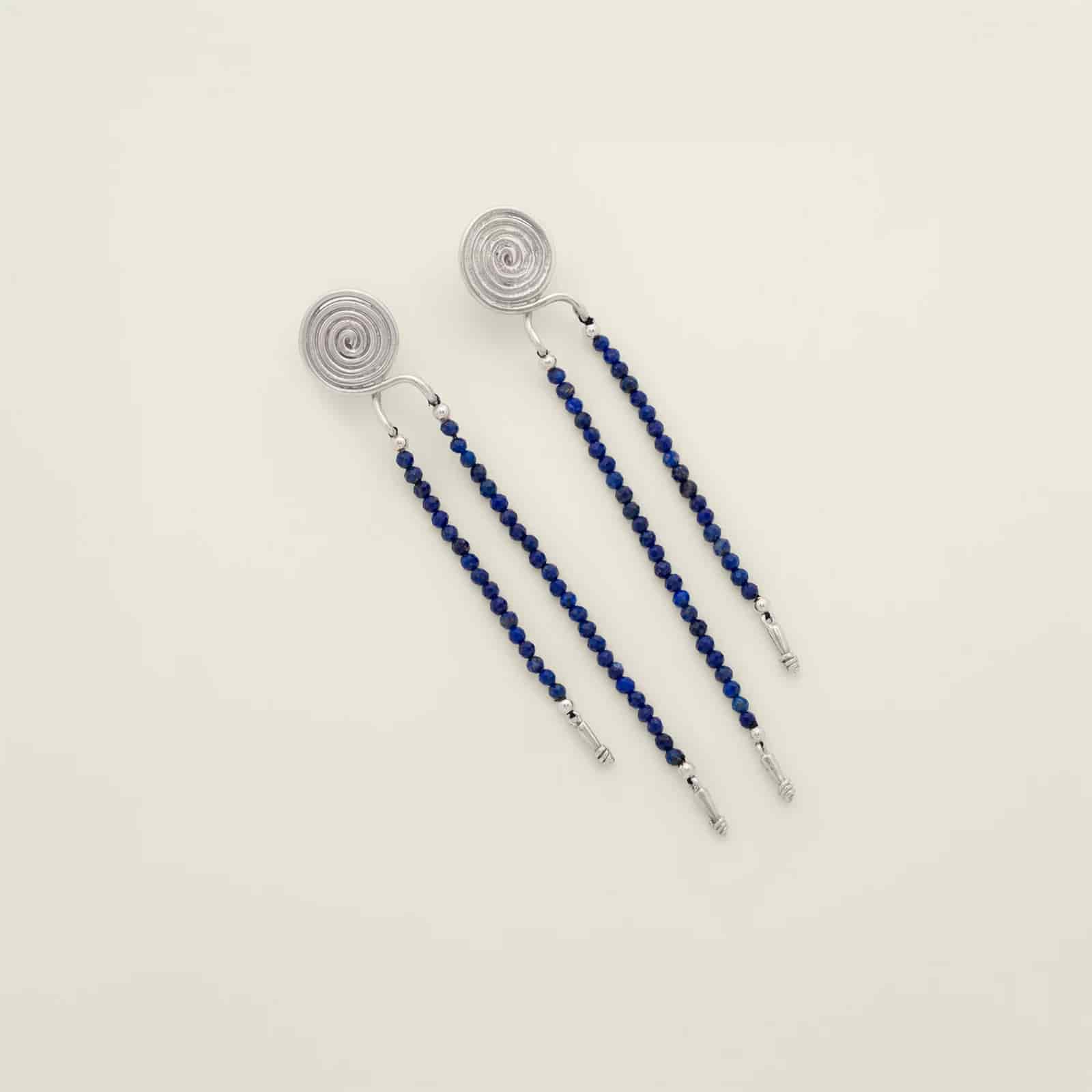 Ummu Earrings Lapis Silver - miniatura 1
