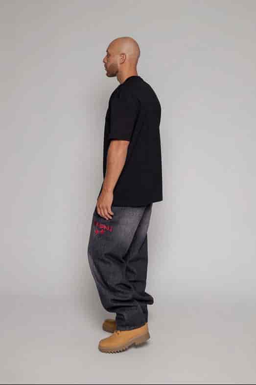 Baggy Remainder Stone-Negro - miniatura 7