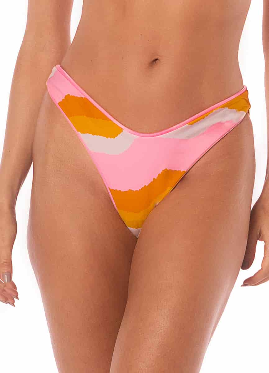 Maaji Orchid Pink Splendour Regular Rise Thin Side  Bikini Bottom - miniatura 5