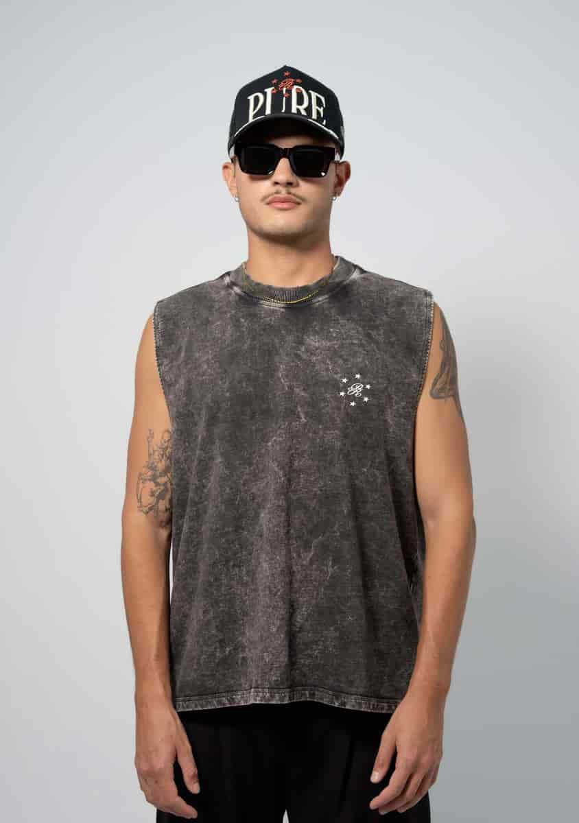 Still Hungry Washed Gray Tank Top - miniatura 5