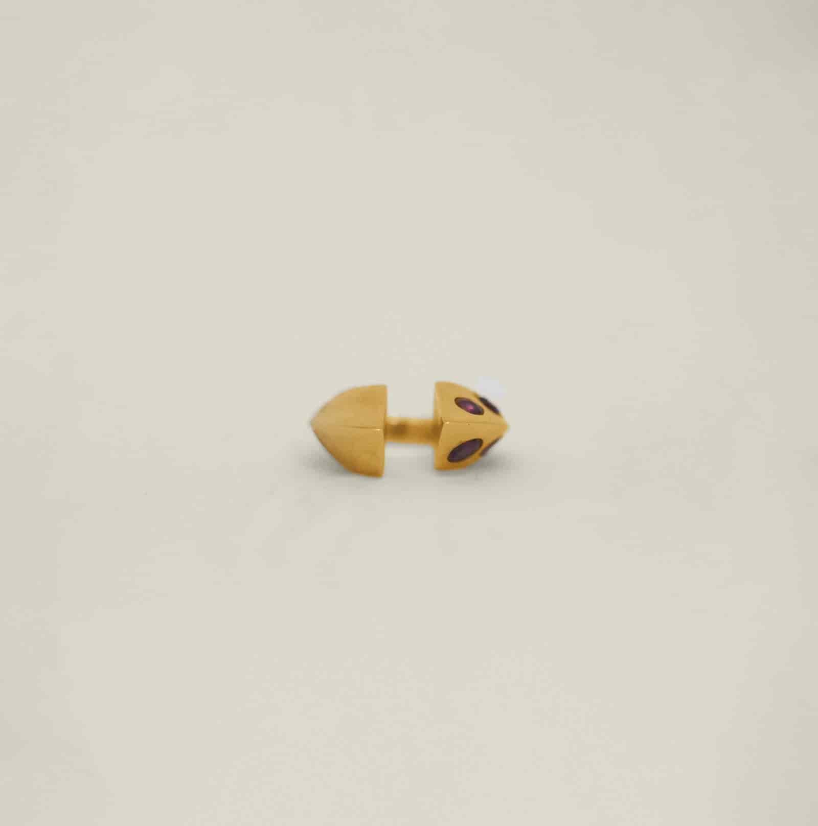 Oko Ruby Ear Cuff Gold - miniatura 3