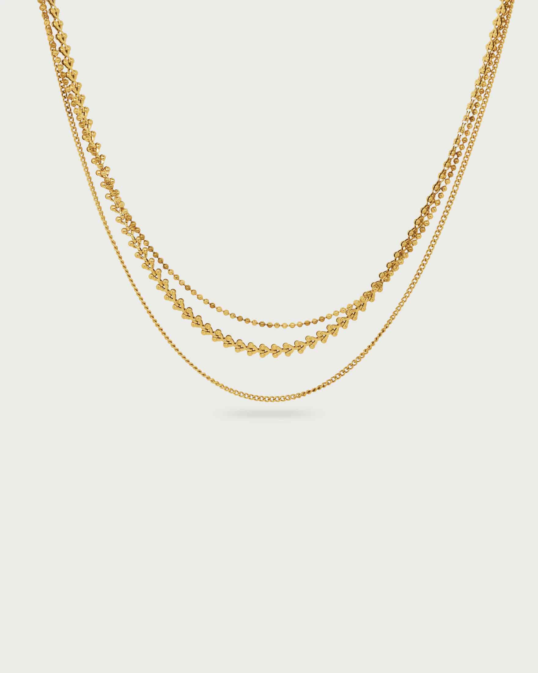 Collar Triple Oro - miniatura 2