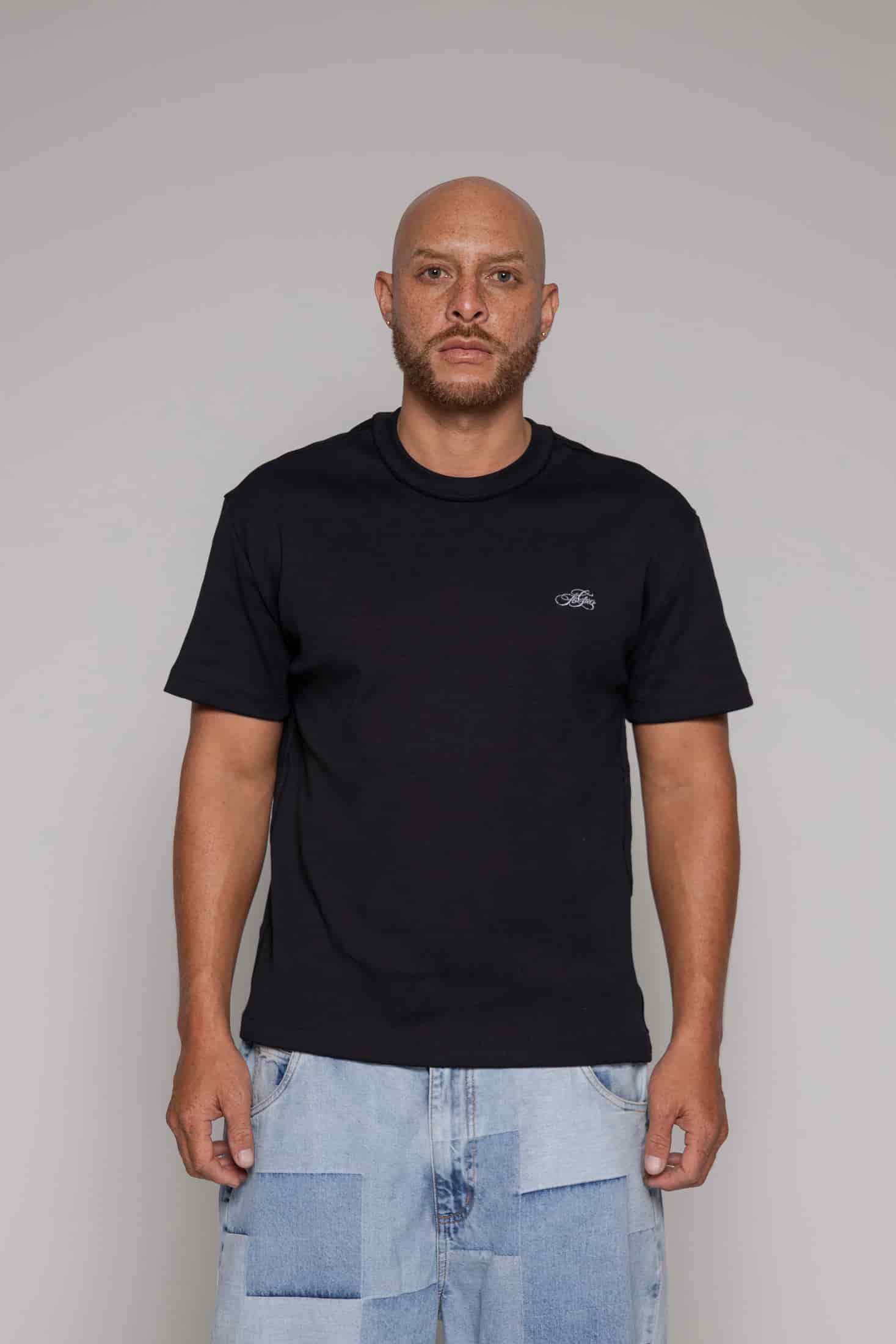 Camiseta Remainder Rib-Negra - miniatura 1