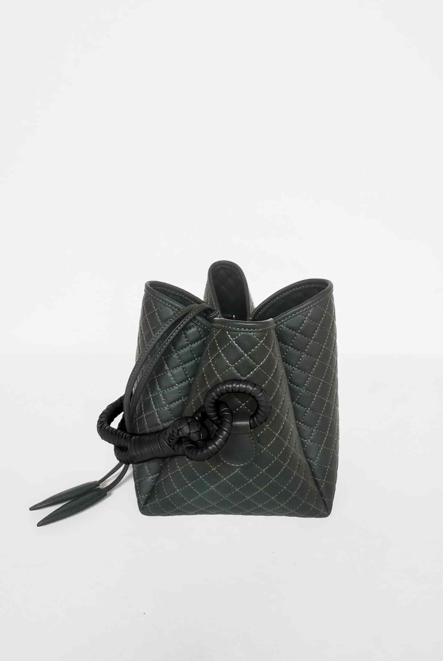 Tulip Mini Bucket Bag, Green & Black - miniatura 2