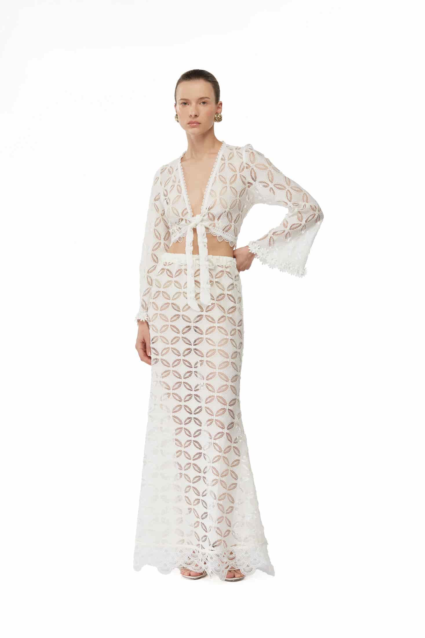 RIO MAXI SKIRT WHITE - miniatura 1