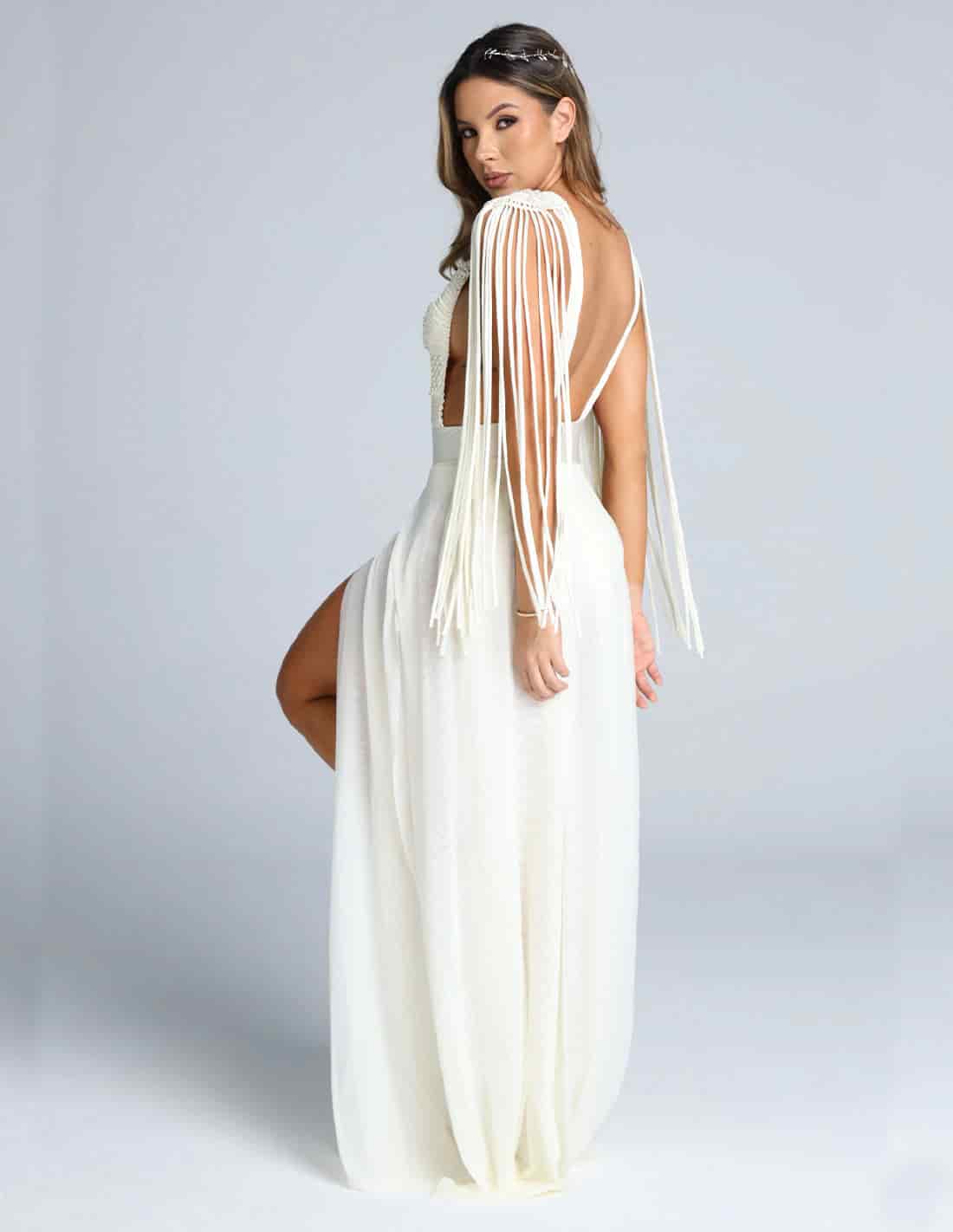 Vestido Atenas Marfil - miniatura 3