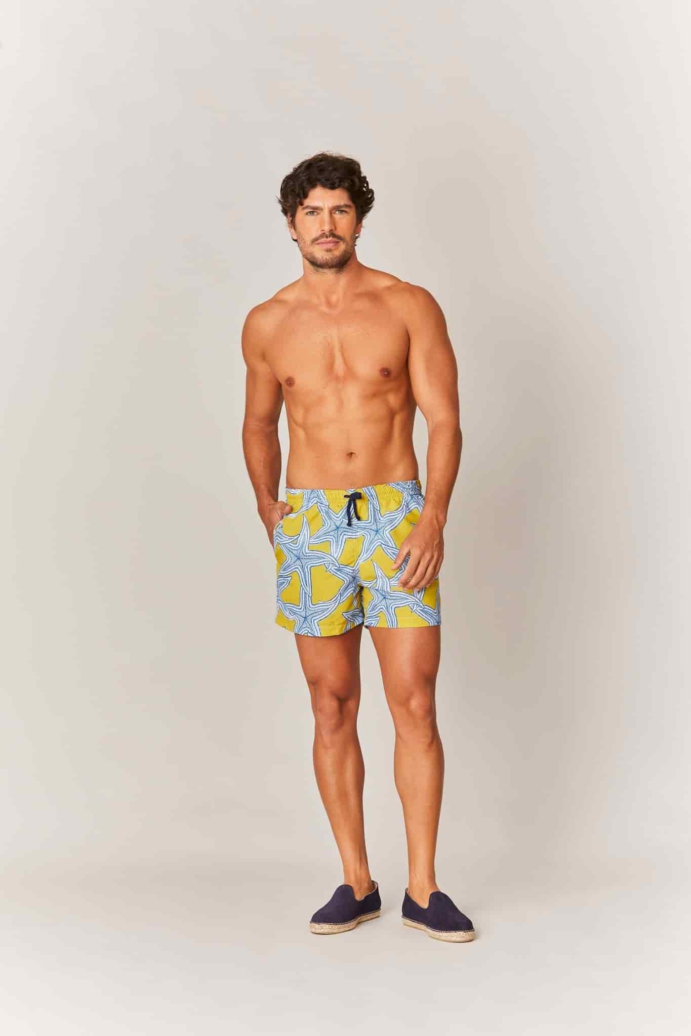 Men's star yellow swim trunk - miniatura 2