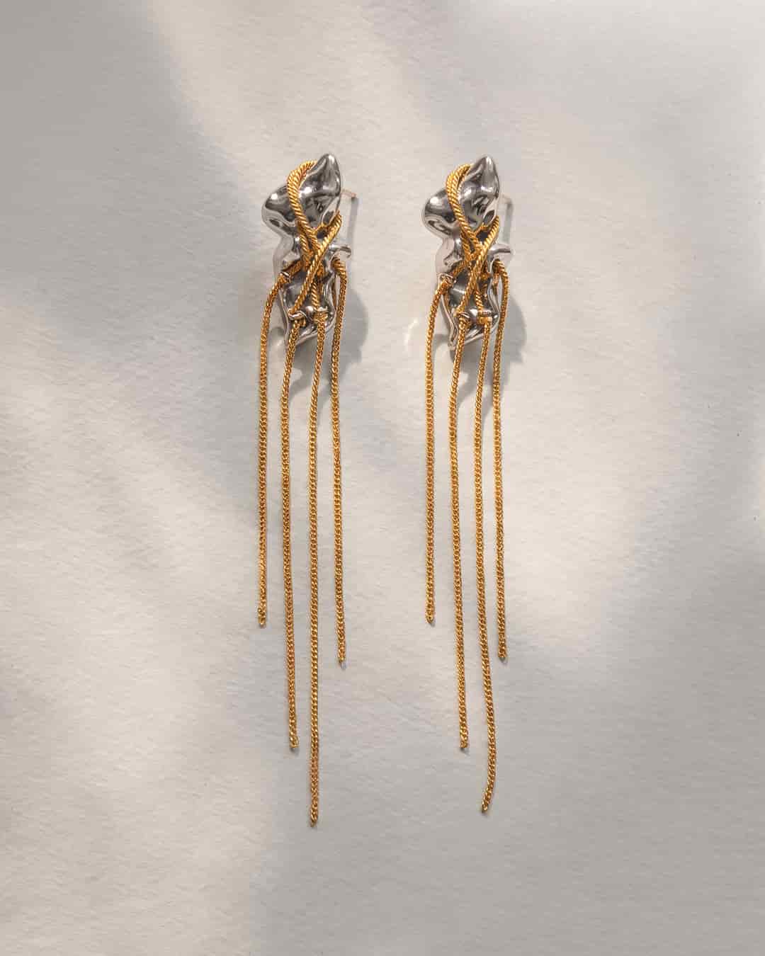 Aretes Irregulares Cadenas - miniatura 1