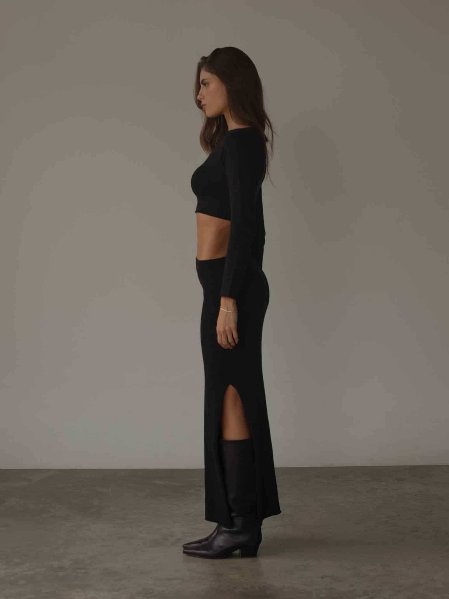 EDGE KNIT DRESS - BLACK - miniatura 8