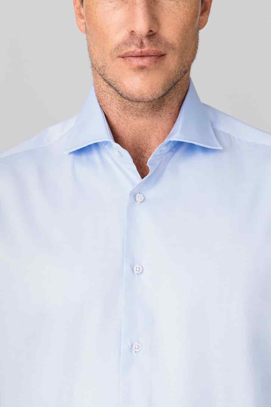 Men's italian cotton shirt light blue - miniatura 4