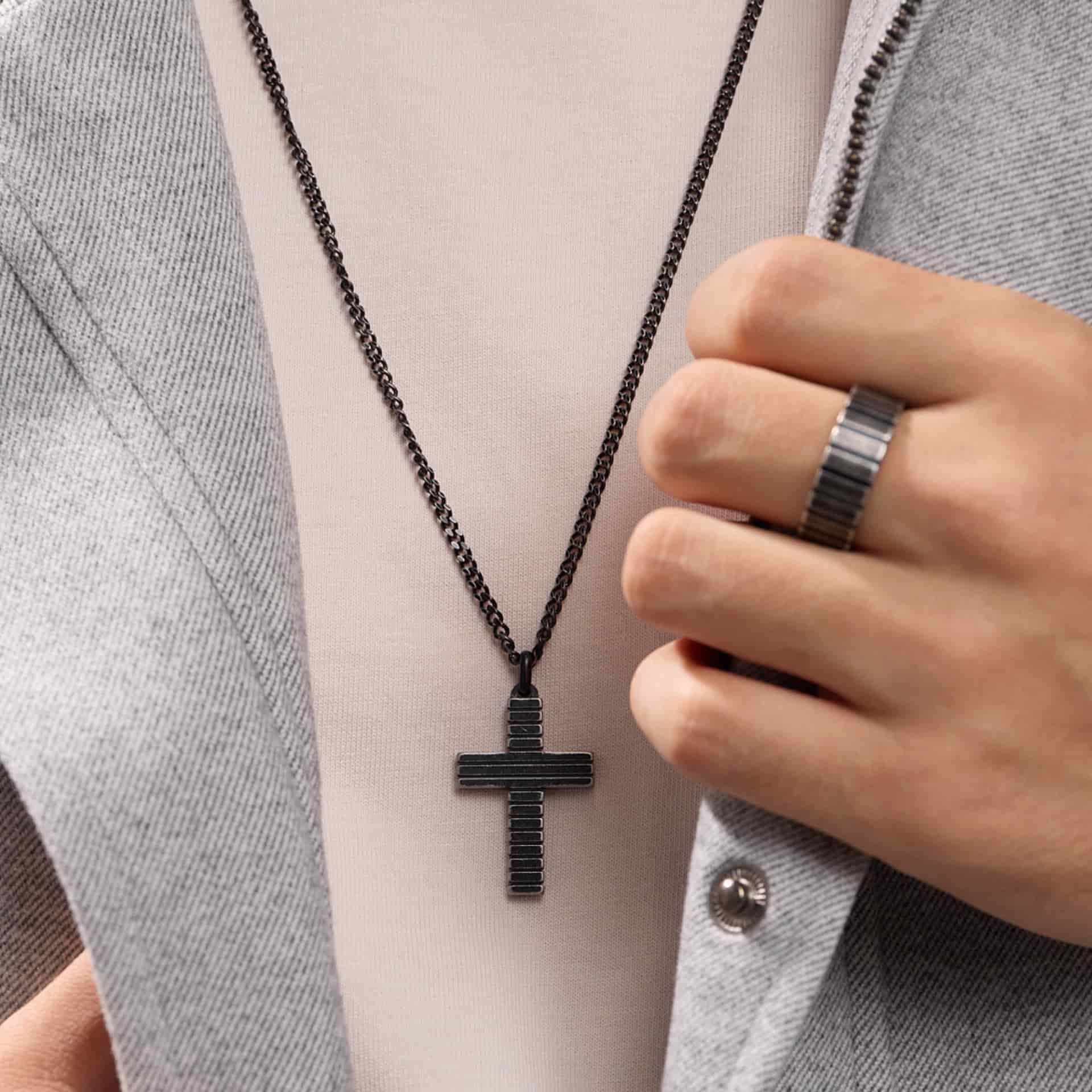 Collar Grooved Cross - miniatura 1
