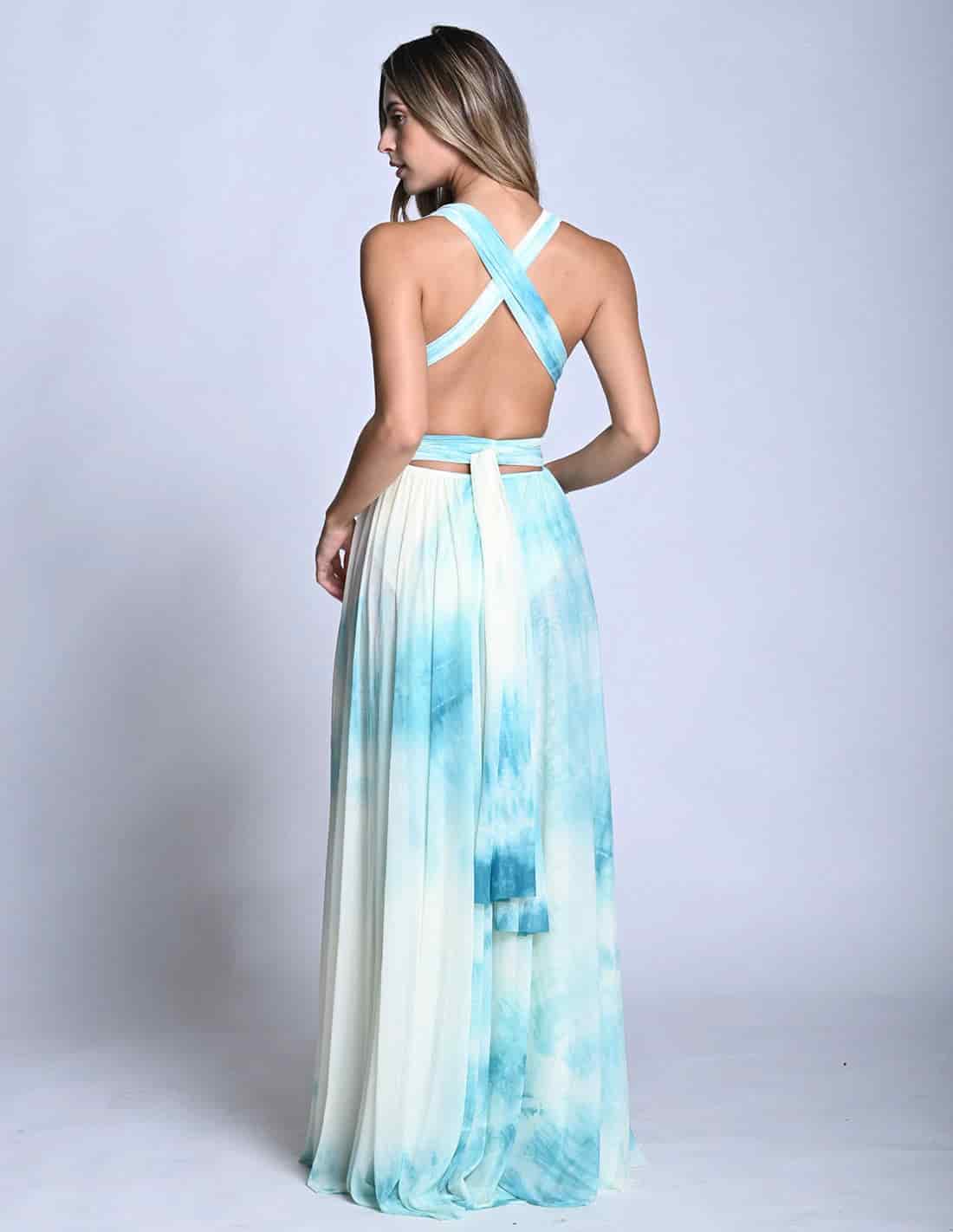 Vestido Hydra Turquoise Hand Dyed - miniatura 5