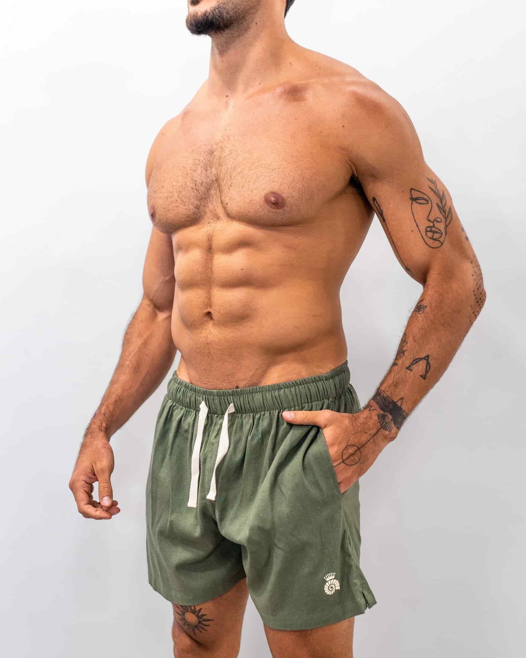 Short Lino Sage - miniatura 2