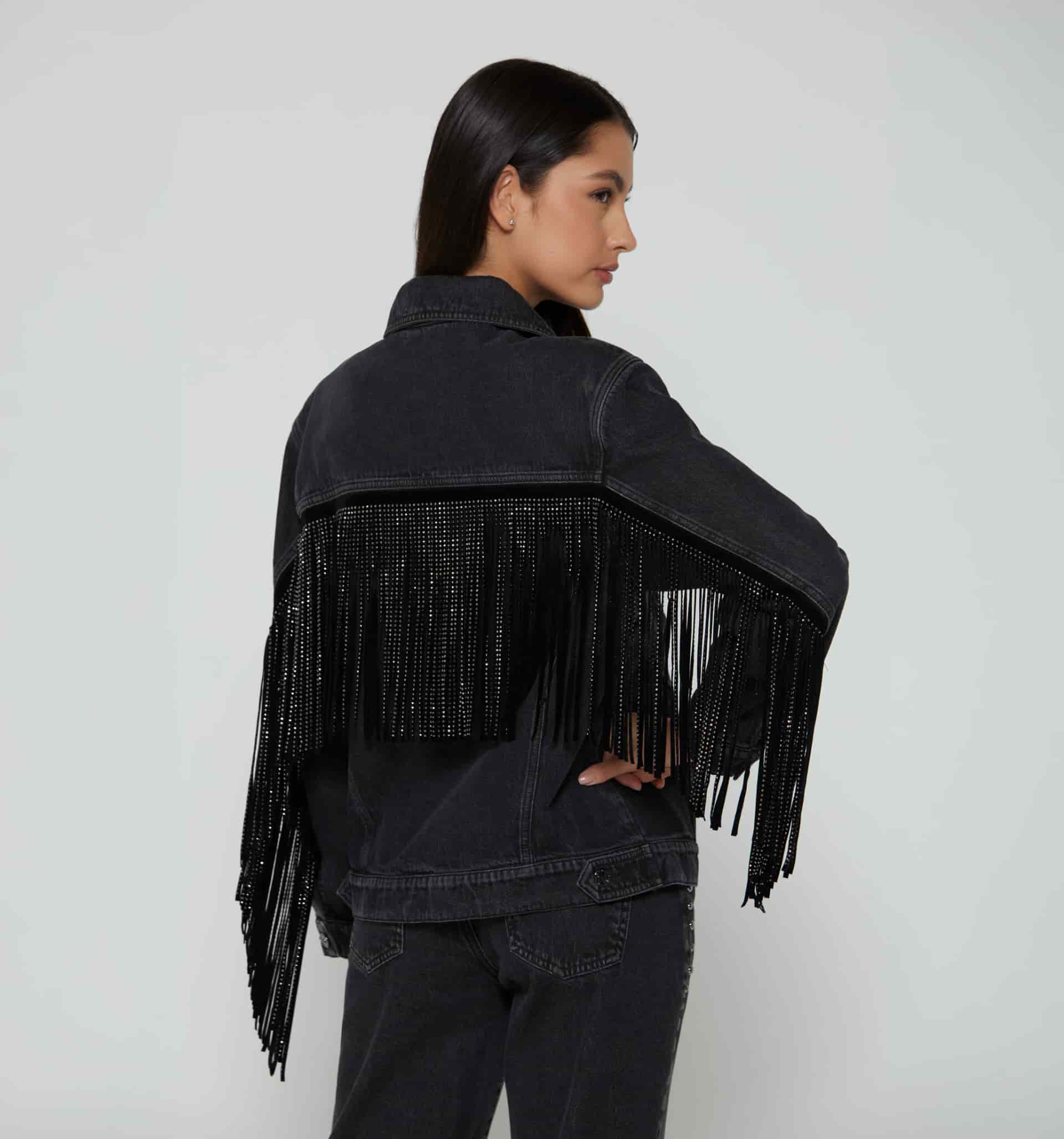 Chaqueta over size con flecos - miniatura 4