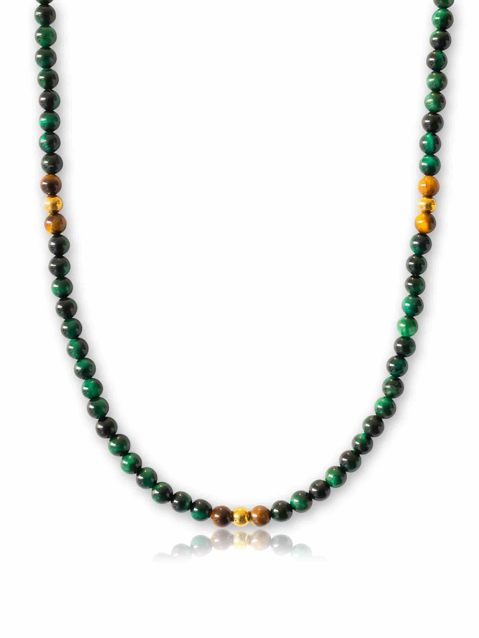 Collar Ojo de Tigre Verde 6mm - miniatura 1