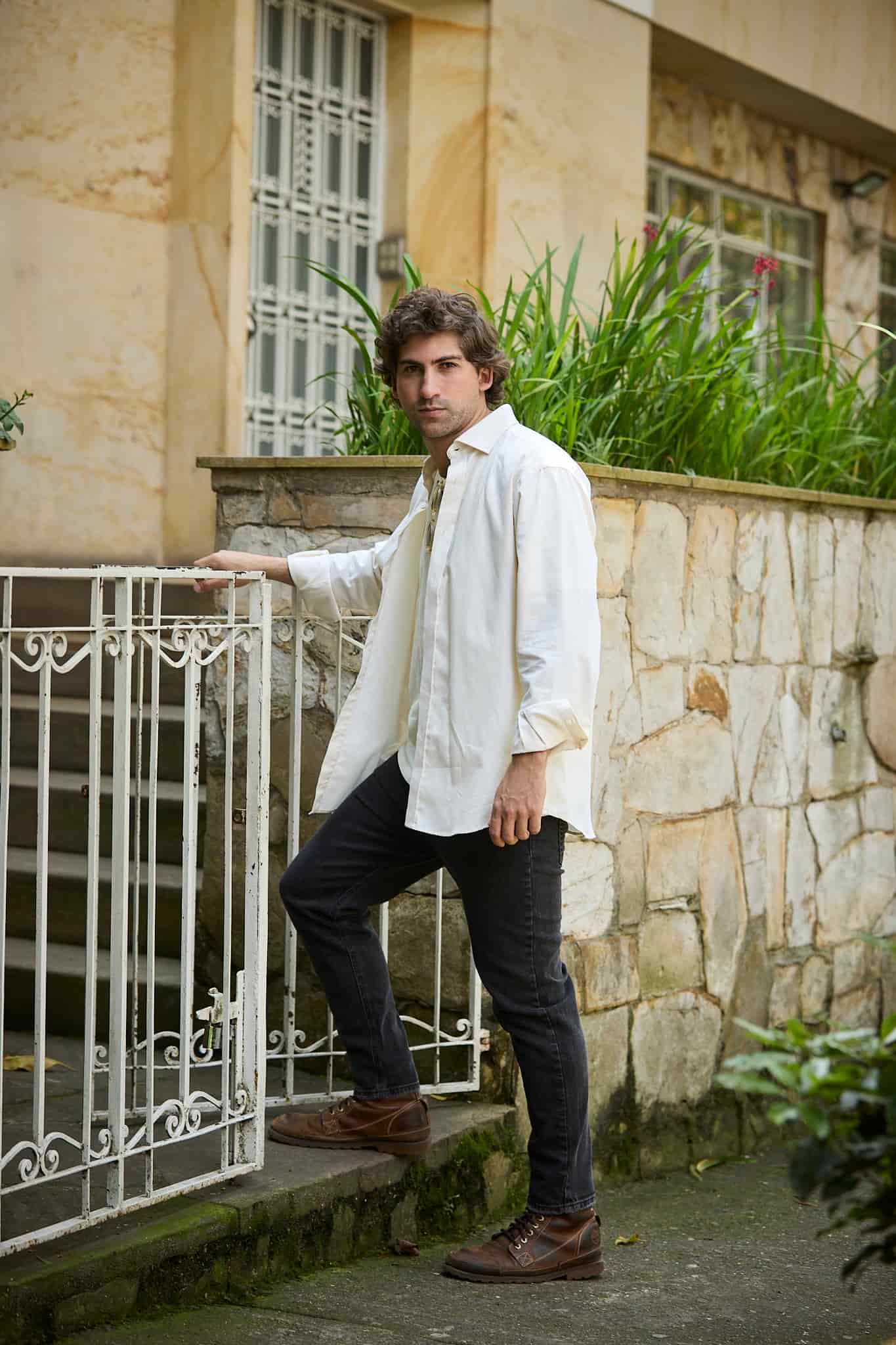 Camisa Hombre Oxford Amarilla - miniatura 5