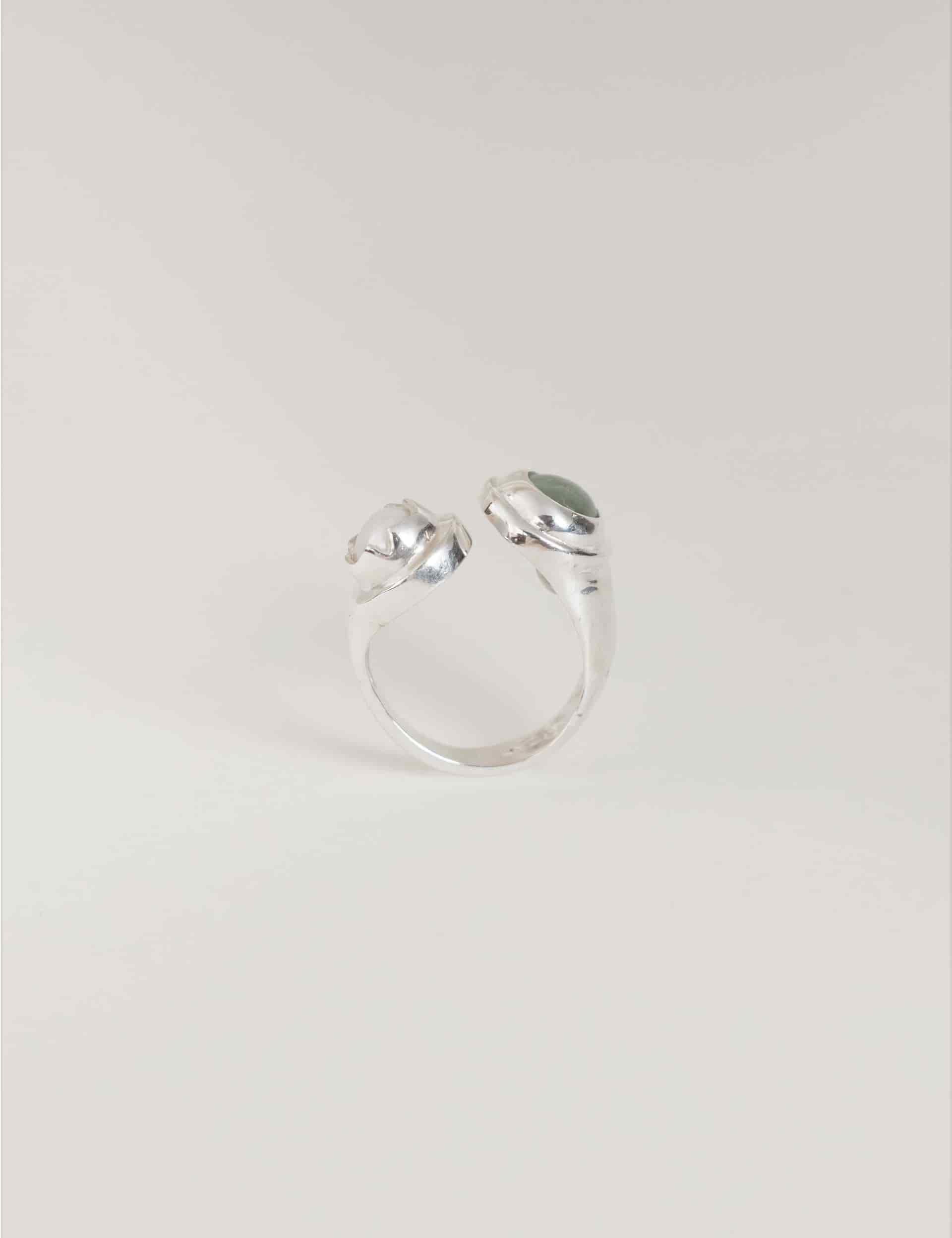Anillo Lado Revés Crisoprasa - miniatura 3