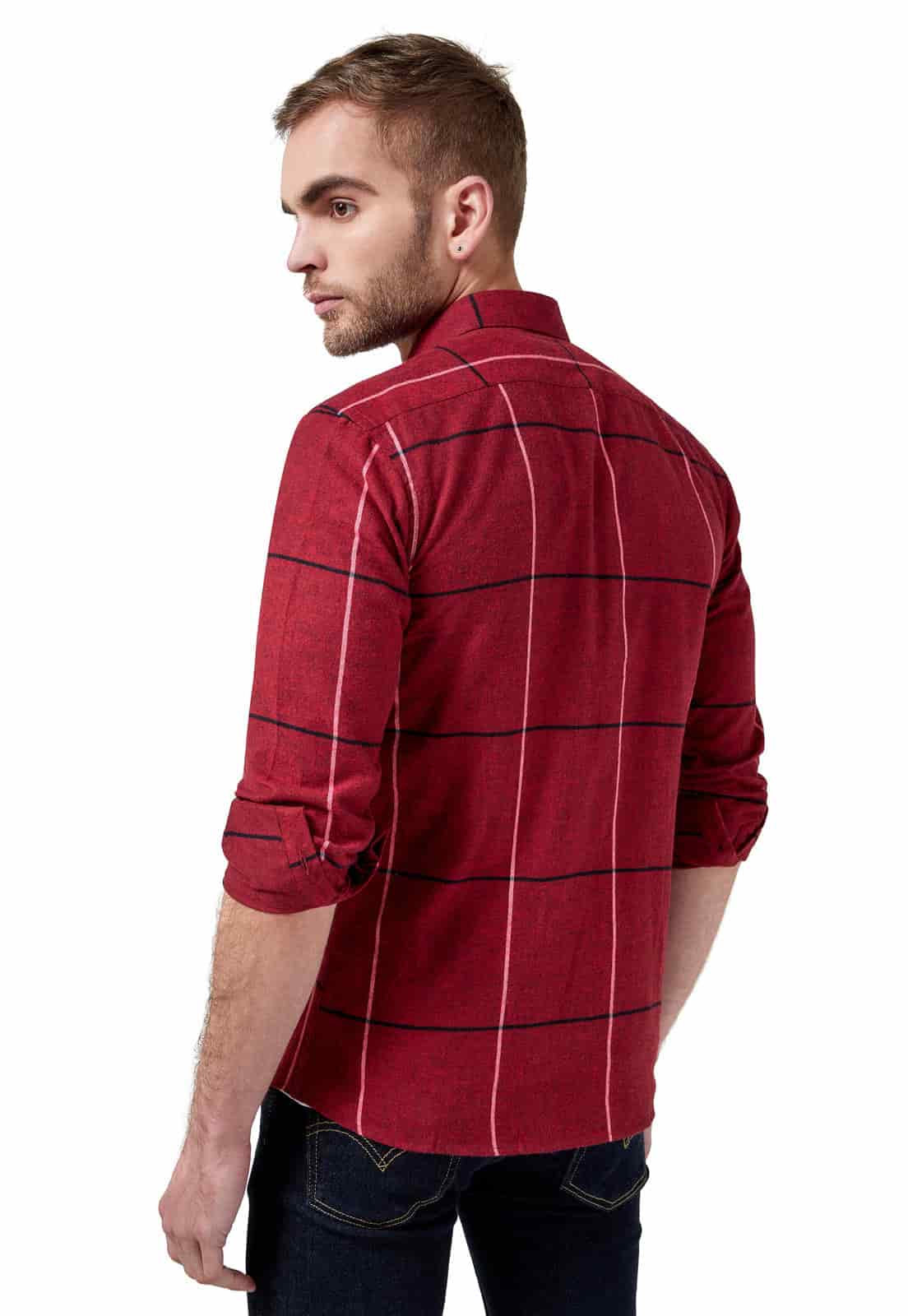 Camisa en Algodon rojo con blanco - miniatura 2