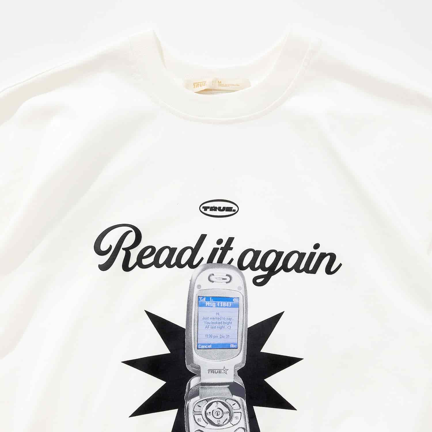 Text Me Boxy T-Shirt - Cream - miniatura 5
