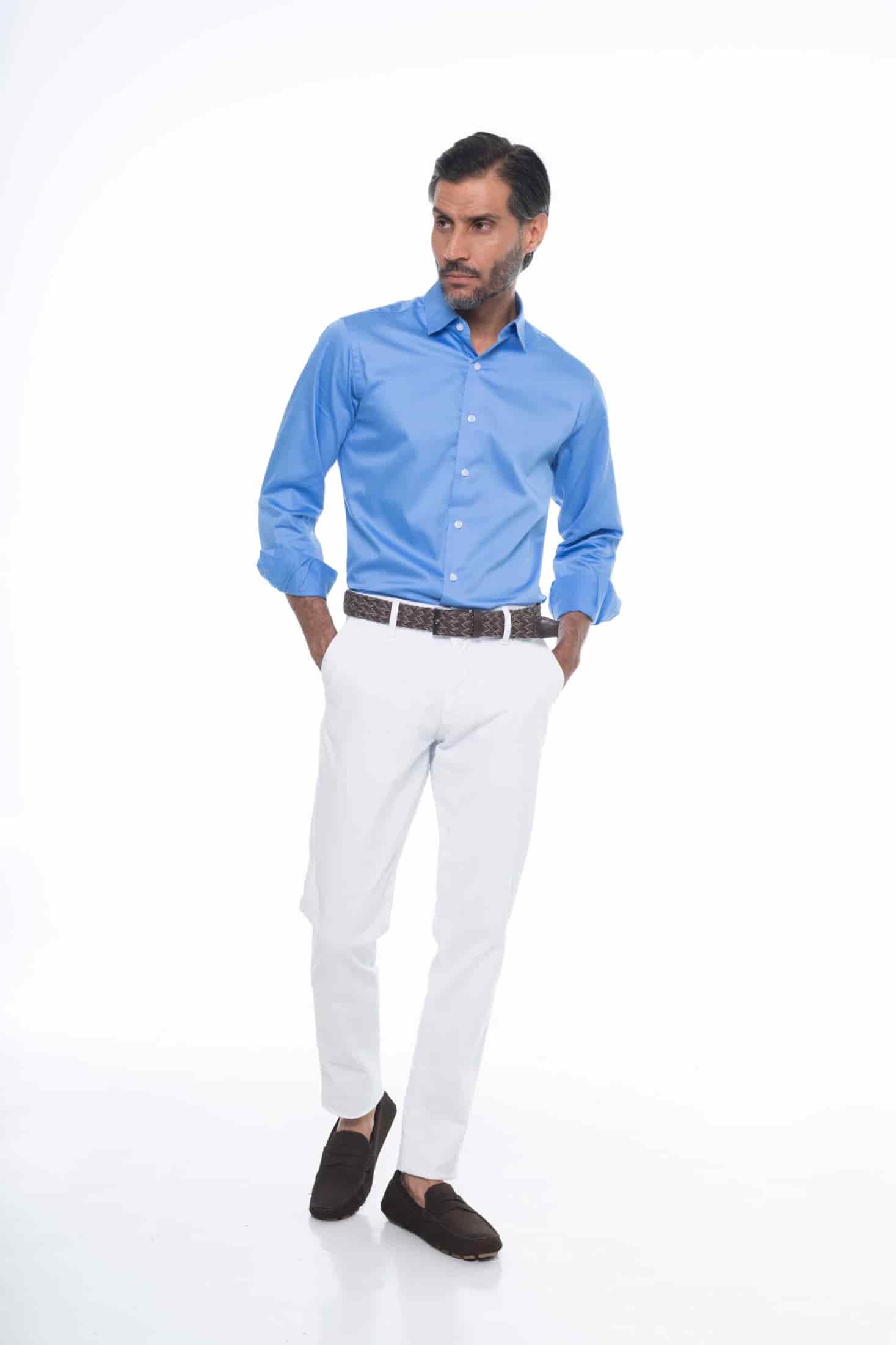 Camisa Genova Azul Medio - miniatura 3