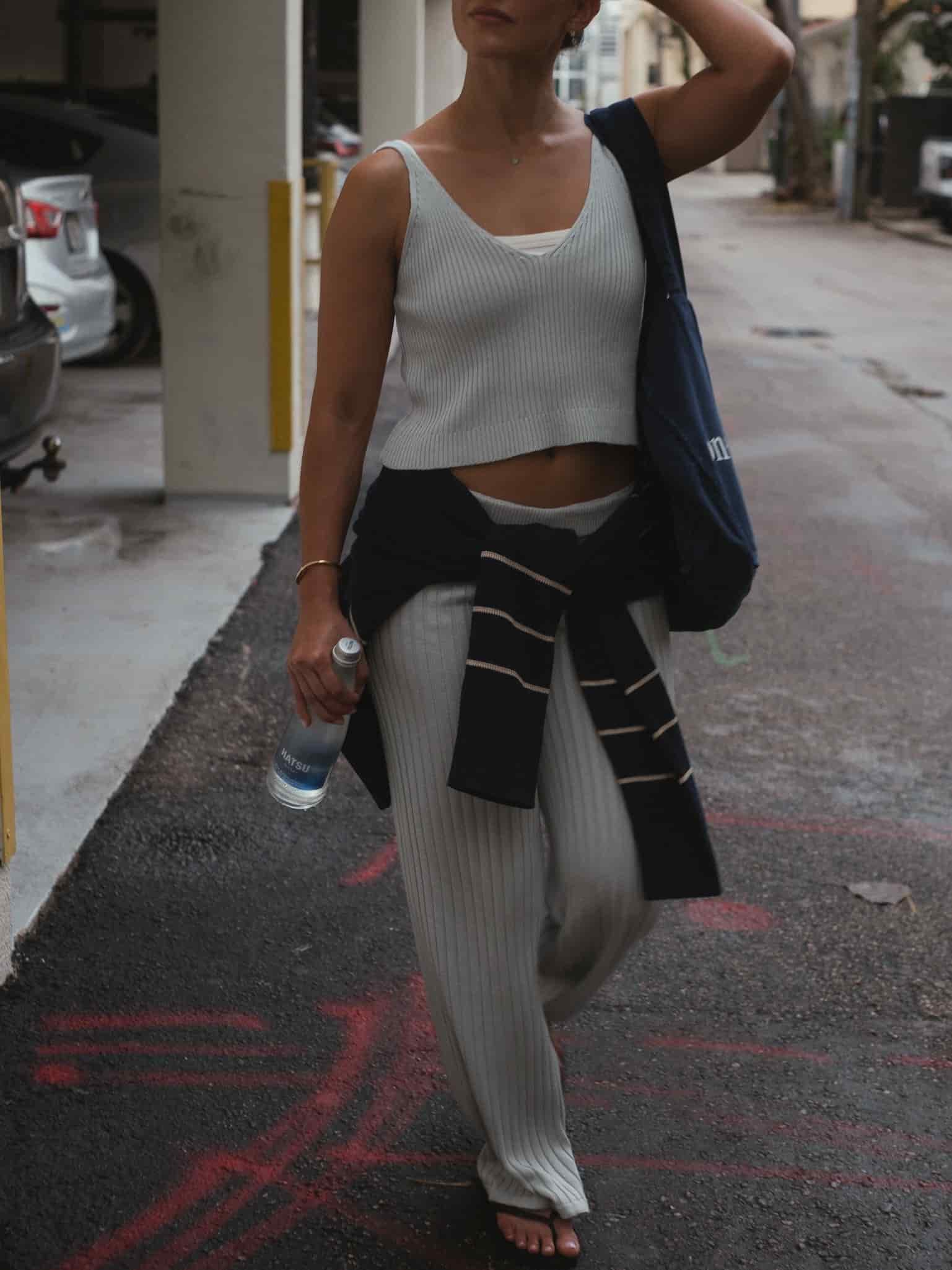 BASIC KNIT TANK TOP - LIGHT GRAY - miniatura 10