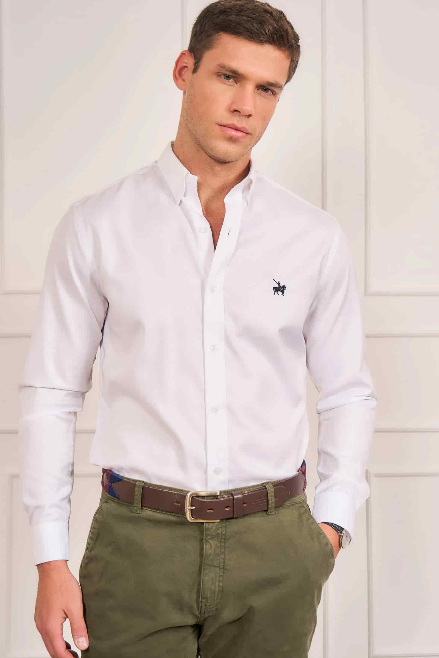 Camisa Oxford Hombre No Iron Blanca - miniatura 1