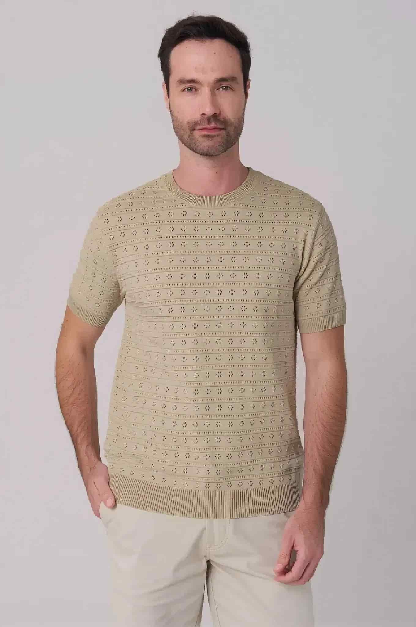 Camiseta tejida casual Js - miniatura 1