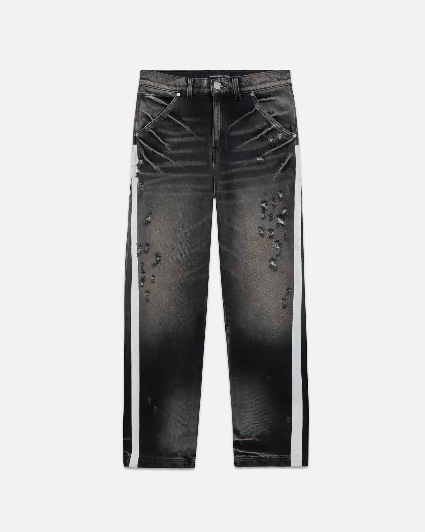Holy State Stripe Wide Jeans Ash Black - miniatura 1