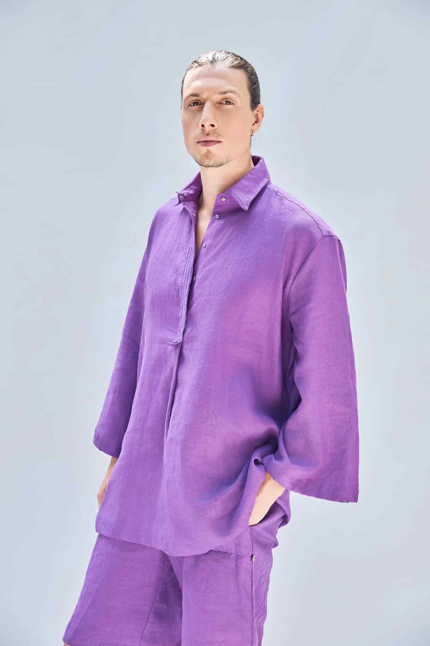 LU SHIRT MEN PURPLE - miniatura 1