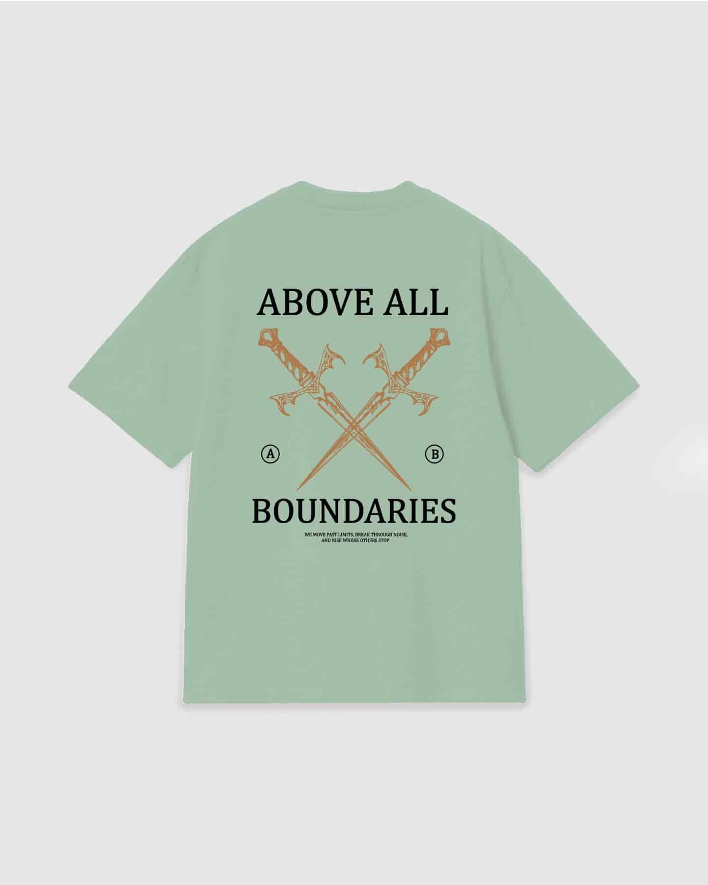 Oversized T Shirt Boundaries Light Green - miniatura 1