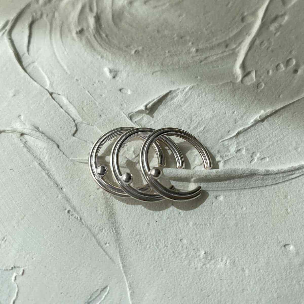 EAR CUFF LAMELL PLATA - miniatura 1