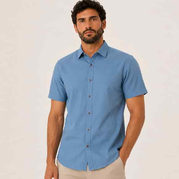 CAMISA MC 100% ALGODON HOMBRE - miniatura 1