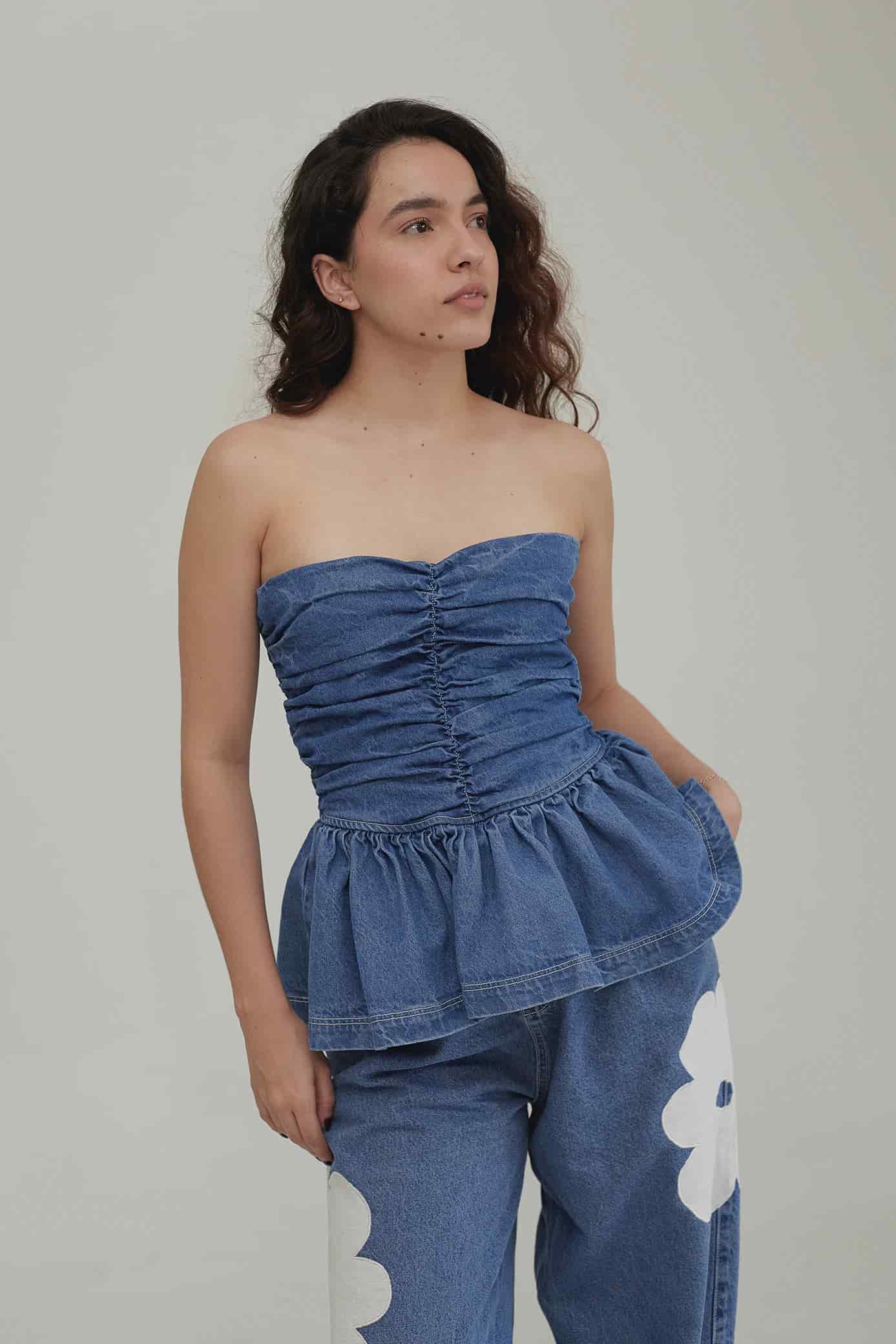 Top Poema Denim - miniatura 1