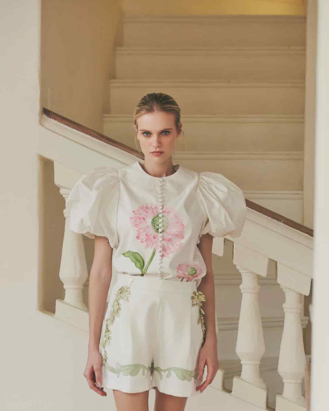 Greeny Flower Blouse - miniatura 4