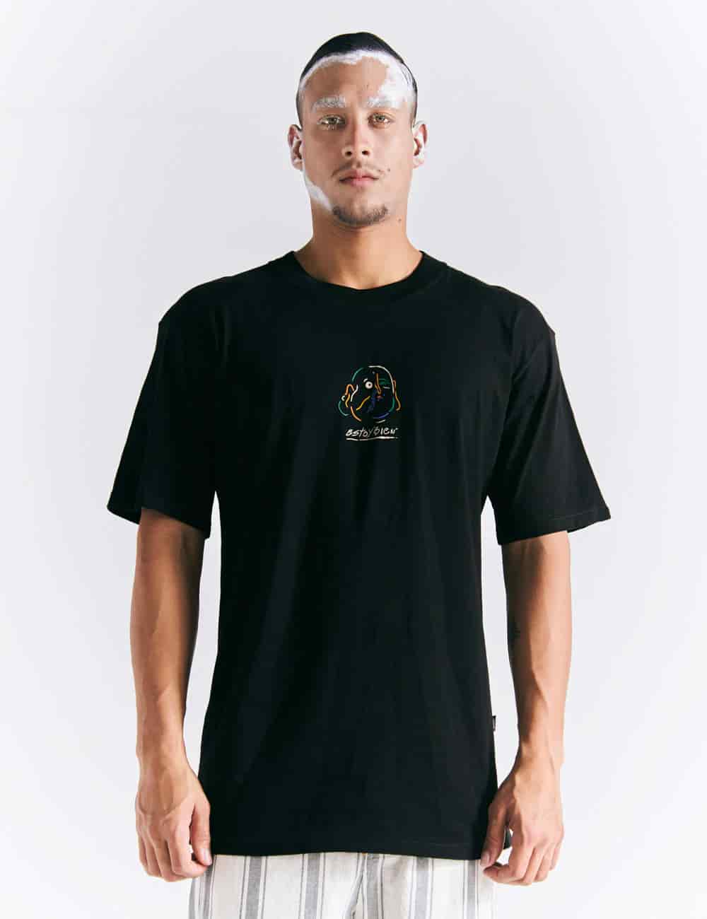 Camiseta Oversize Estoy bien  negro Hombre - miniatura 3